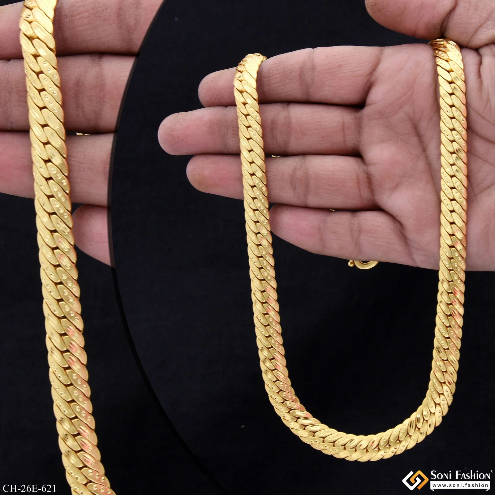 Amazing Design Gold Plated Chain for Men - Style E621 - Image 2