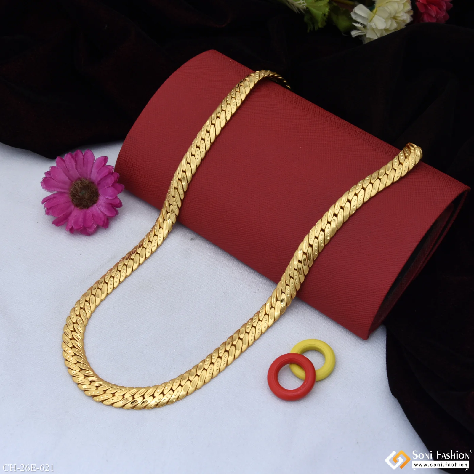 Amazing Design Gold Plated Chain for Men - Style E621 - Image 3