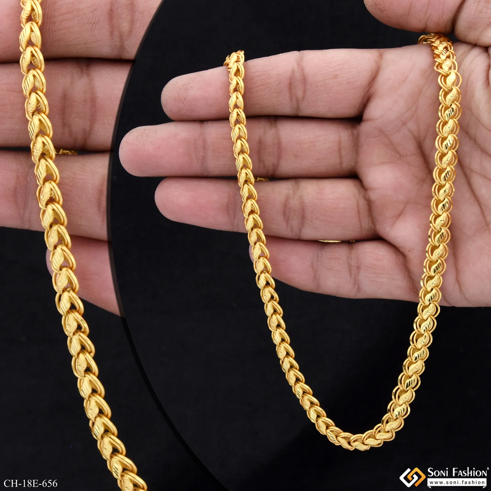 Amazing Design Gold Plated Kohli Chain for Men - Style E656 - Image 2