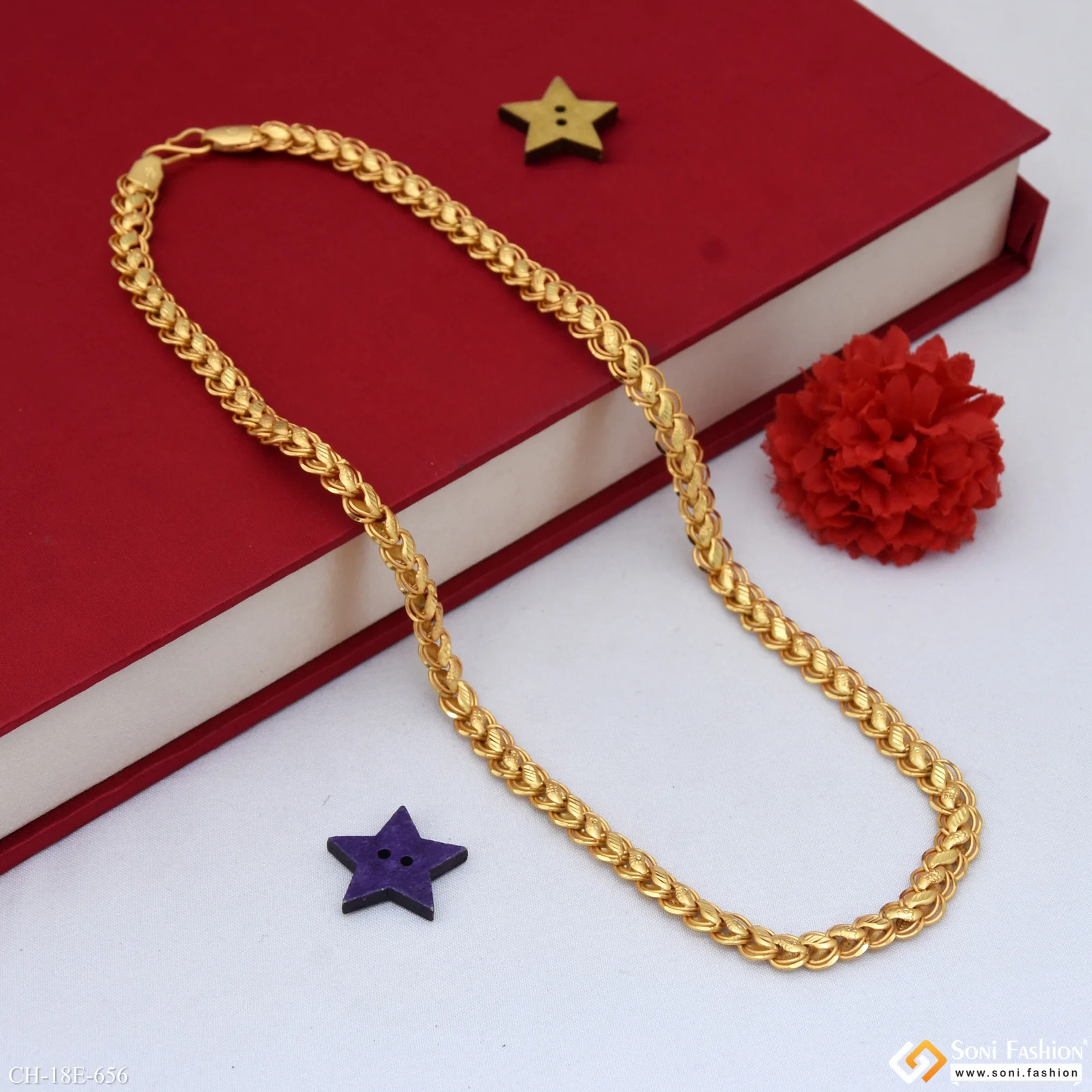 Amazing Design Gold Plated Kohli Chain for Men - Style E656 - Image 4