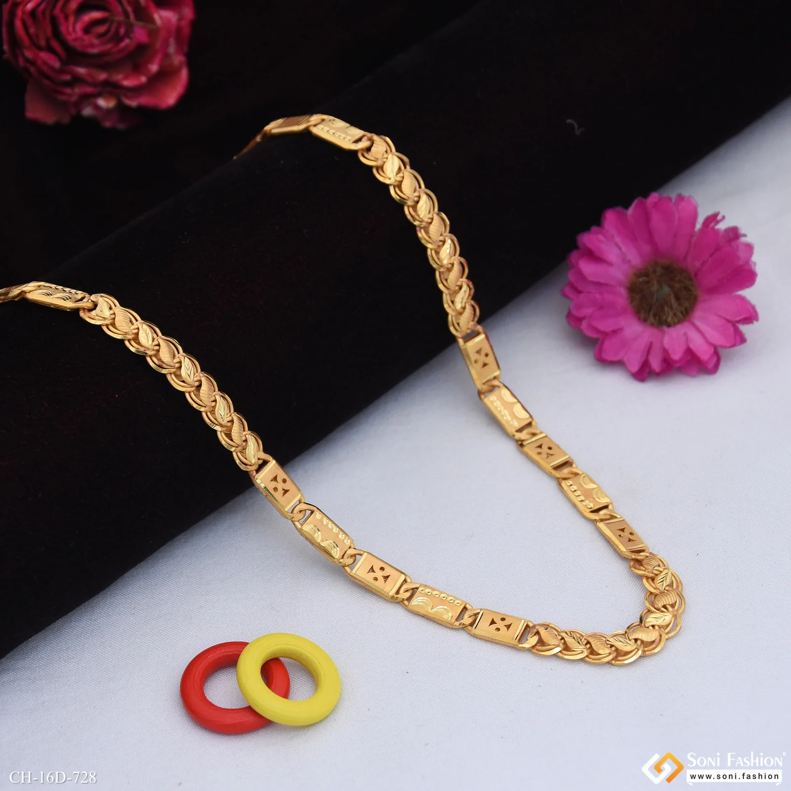 Amazing Design Gold Plated Kohli Nawabi Chain for Men - Style D728 - Image 4