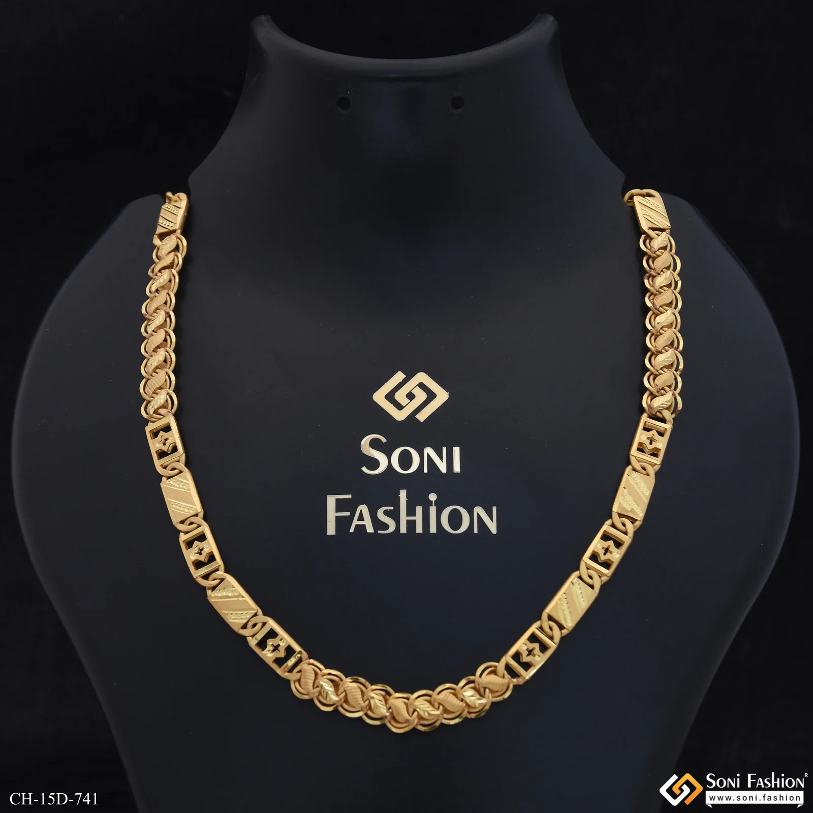 Amazing Design Gold Plated Kohli Nawabi Chain for Men - Style D741 - Image 2