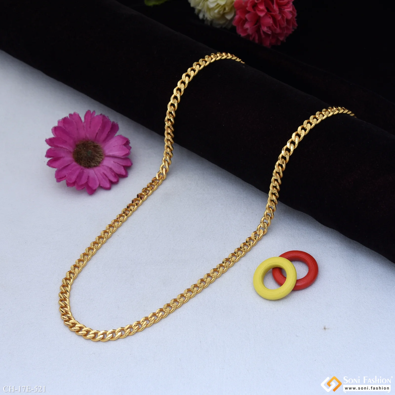 Amazing Design Gold Plated Link Chain for Men - Style E521 - Image 3