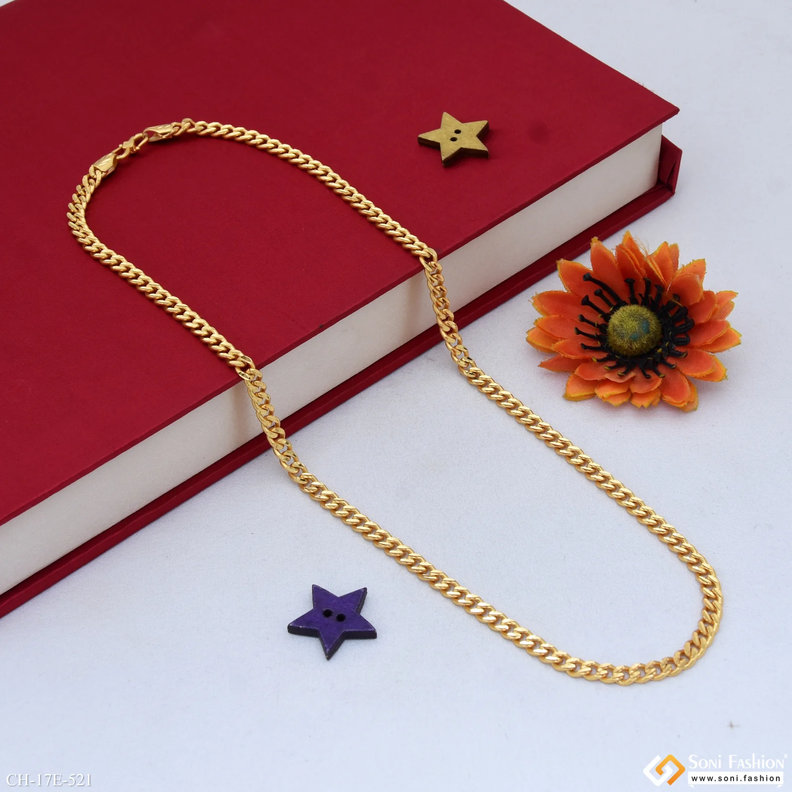 Amazing Design Gold Plated Link Chain for Men - Style E521 - Image 4