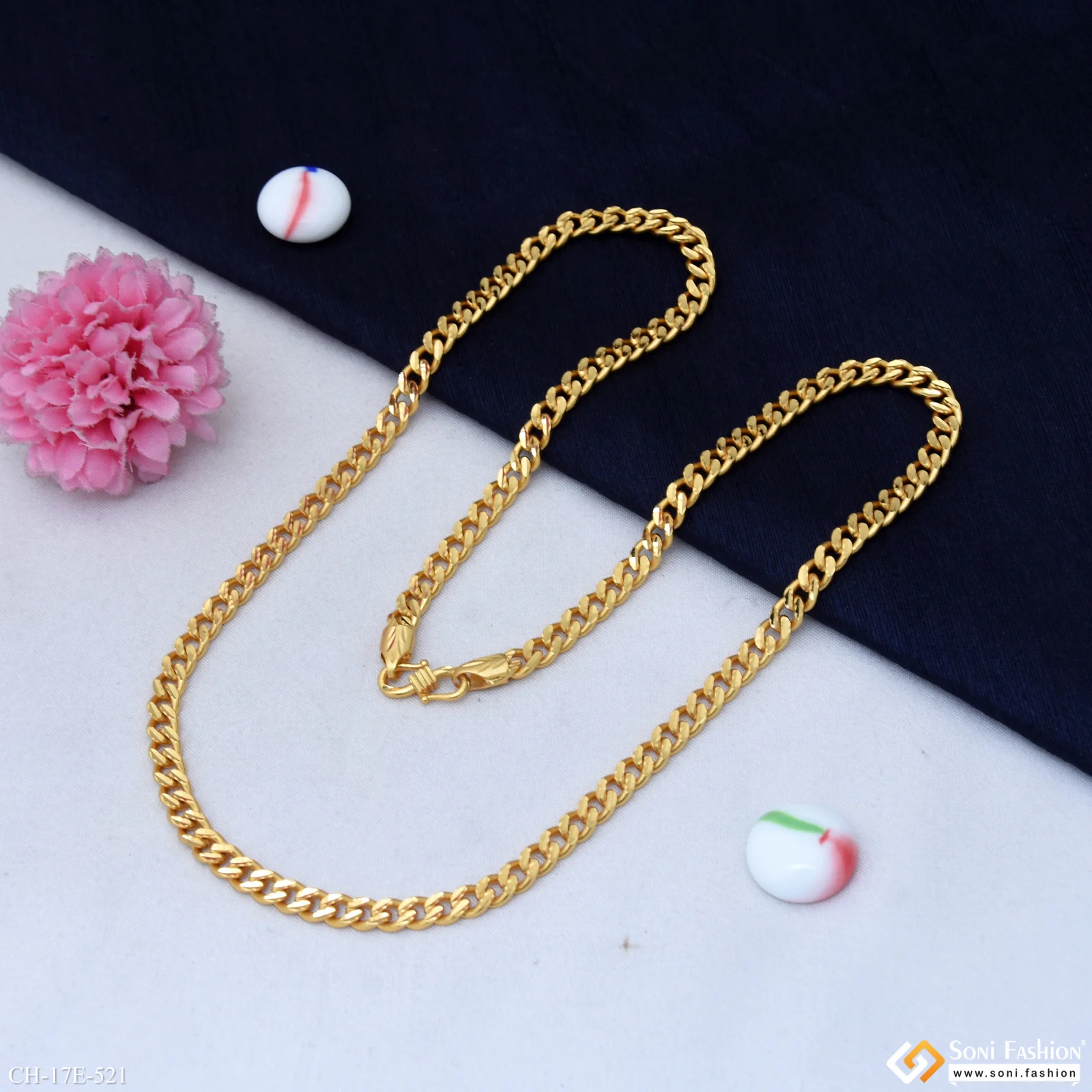 Amazing Design Gold Plated Link Chain for Men - Style E521 - Image 5
