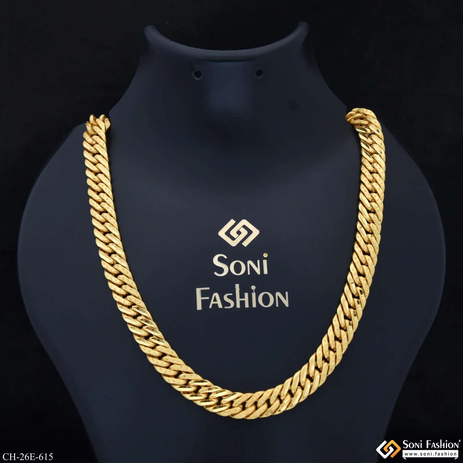 Amazing Design Gold Plated Link Chain for Men - Style E615