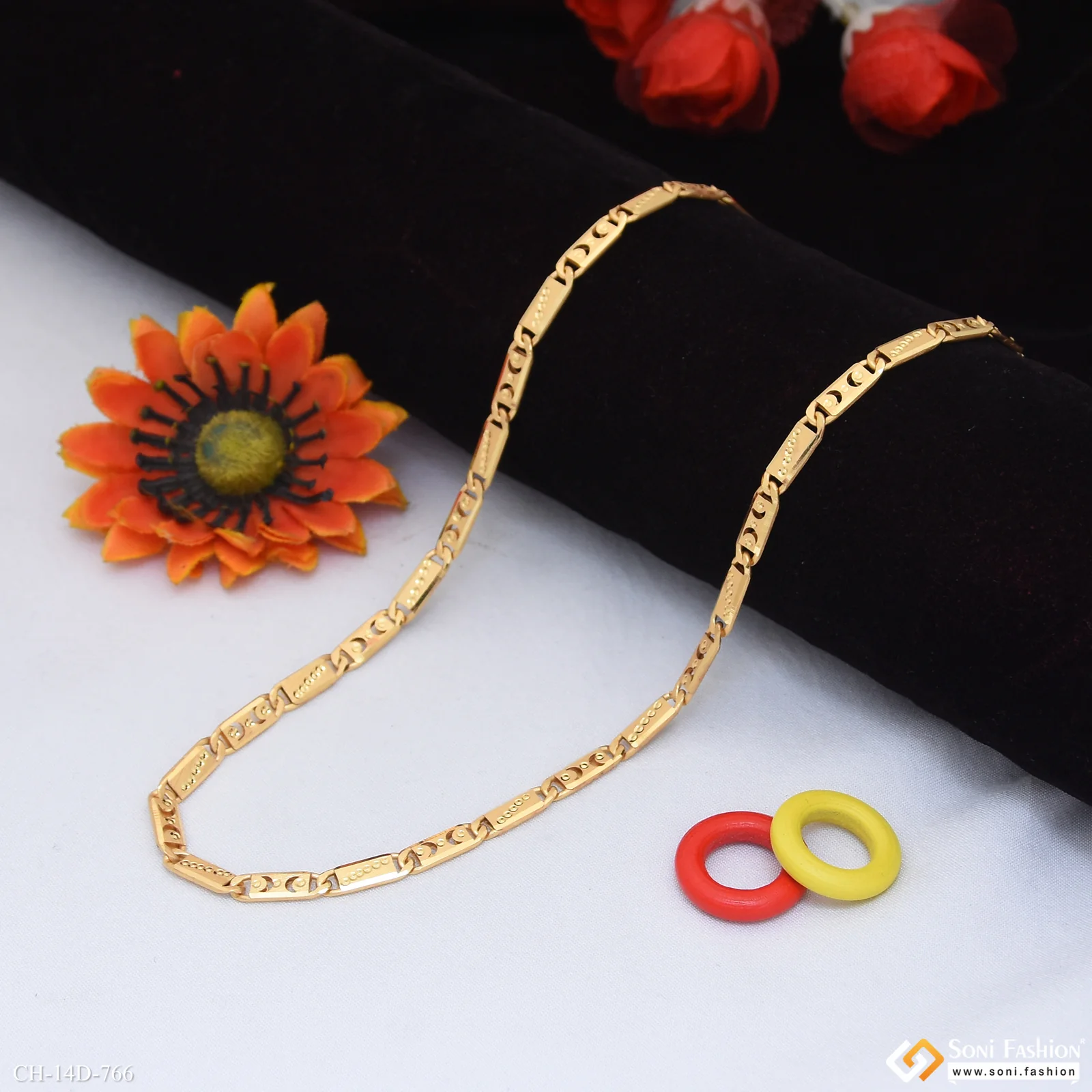 Amazing Design Gold Plated Nawabi Chain for Men - Style D766 - Image 3