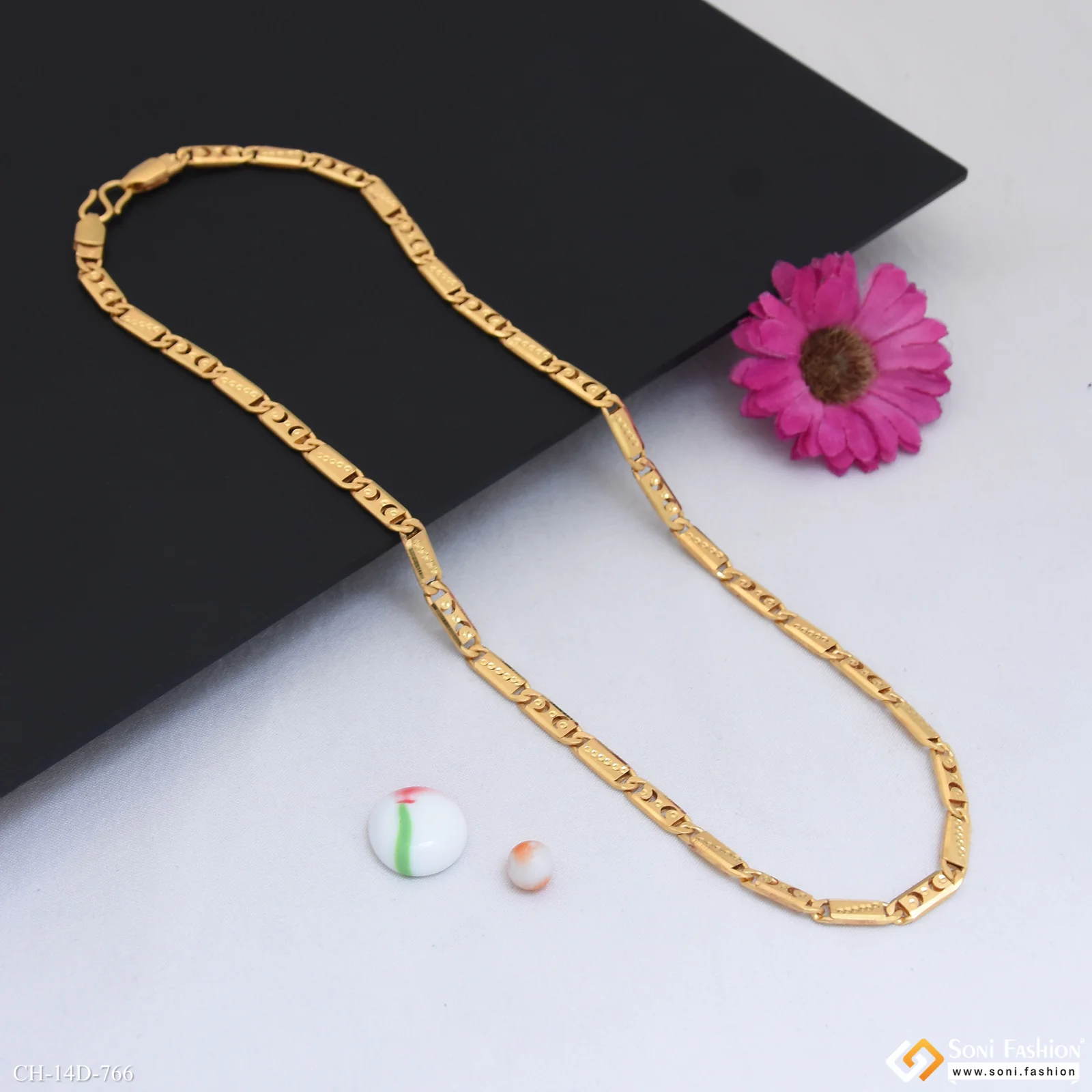 Amazing Design Gold Plated Nawabi Chain for Men - Style D766 - Image 4