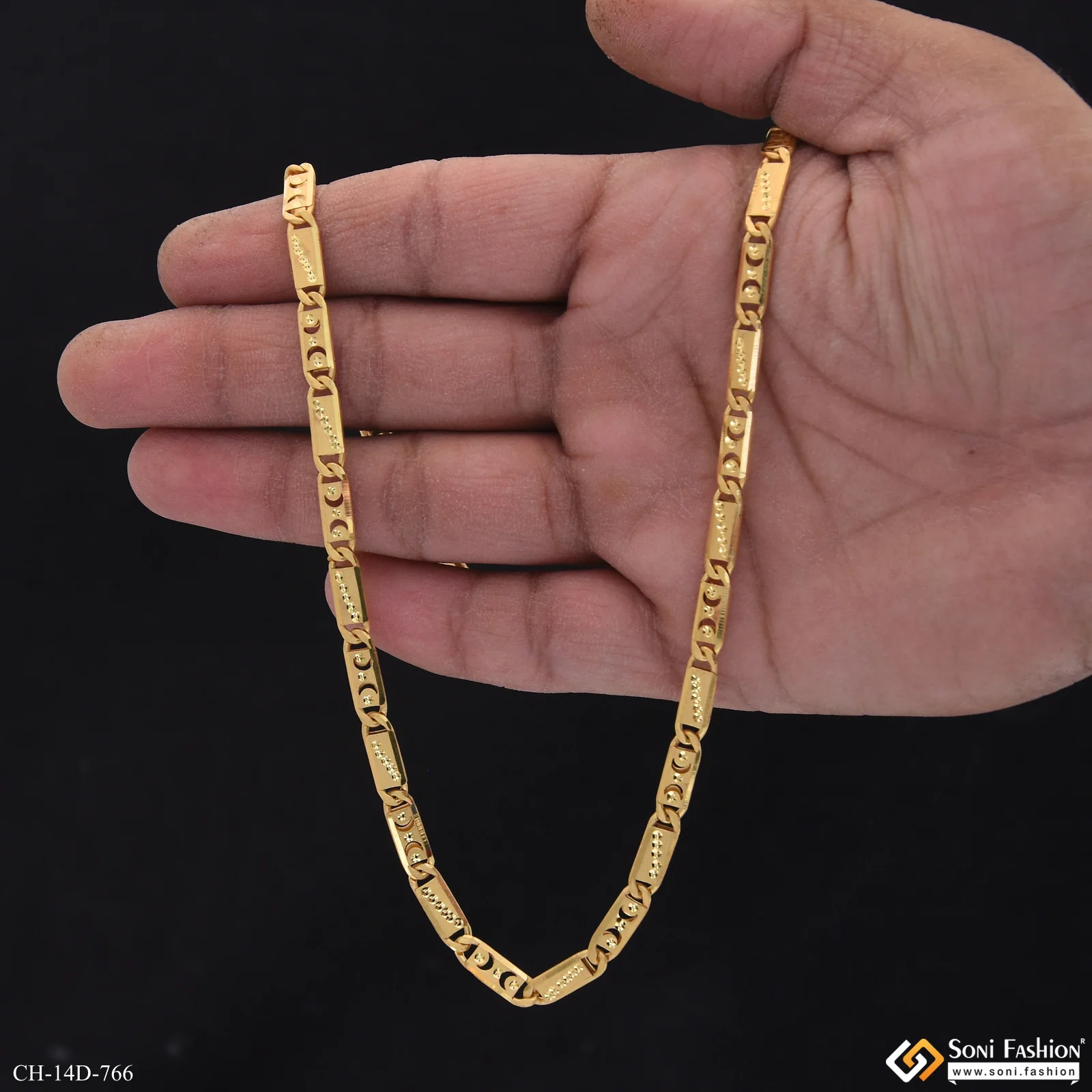 Amazing Design Gold Plated Nawabi Chain for Men - Style D766 - Image 6