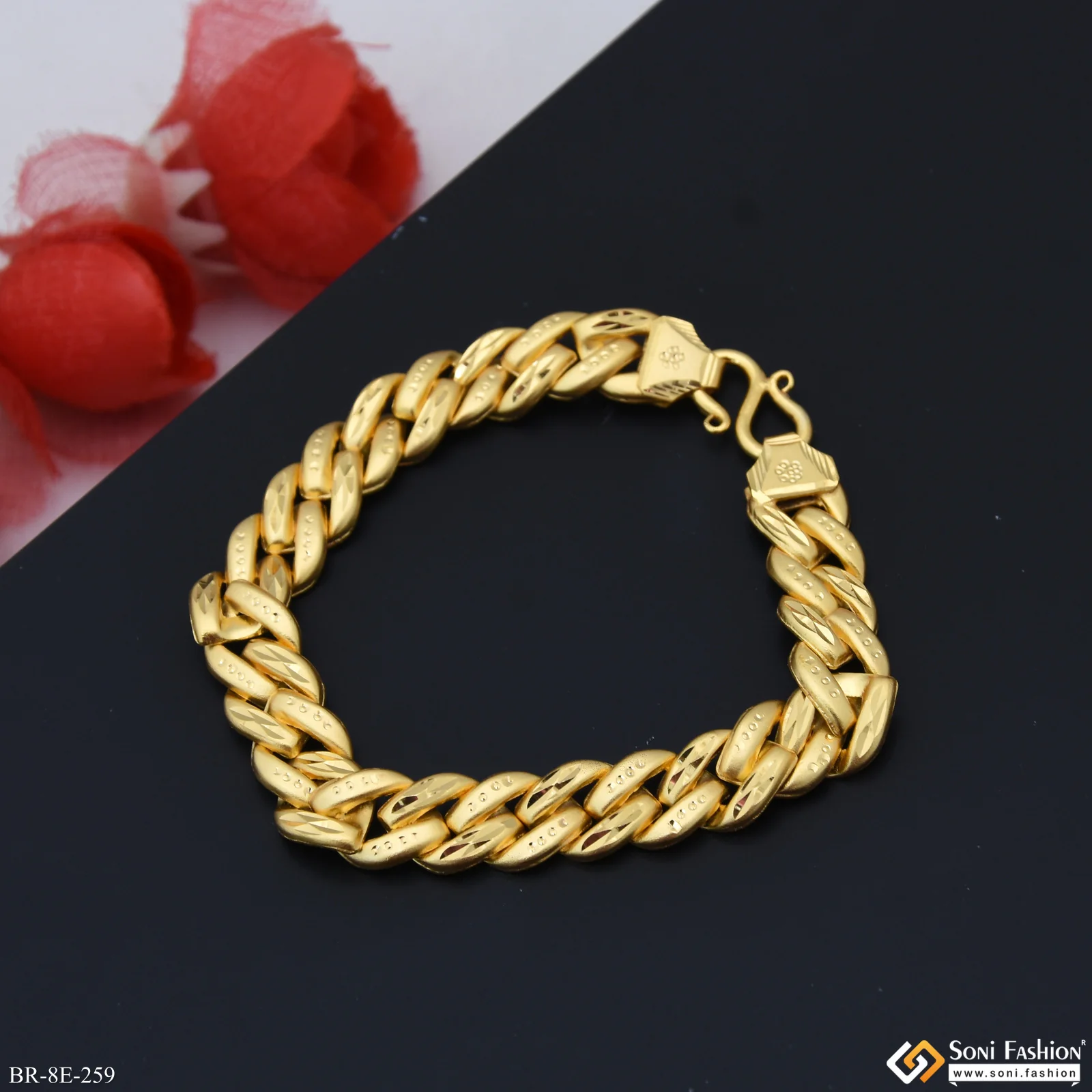 Amazing Design Gold Plated Pokal Bracelet for Men - Style E259 - Image 5