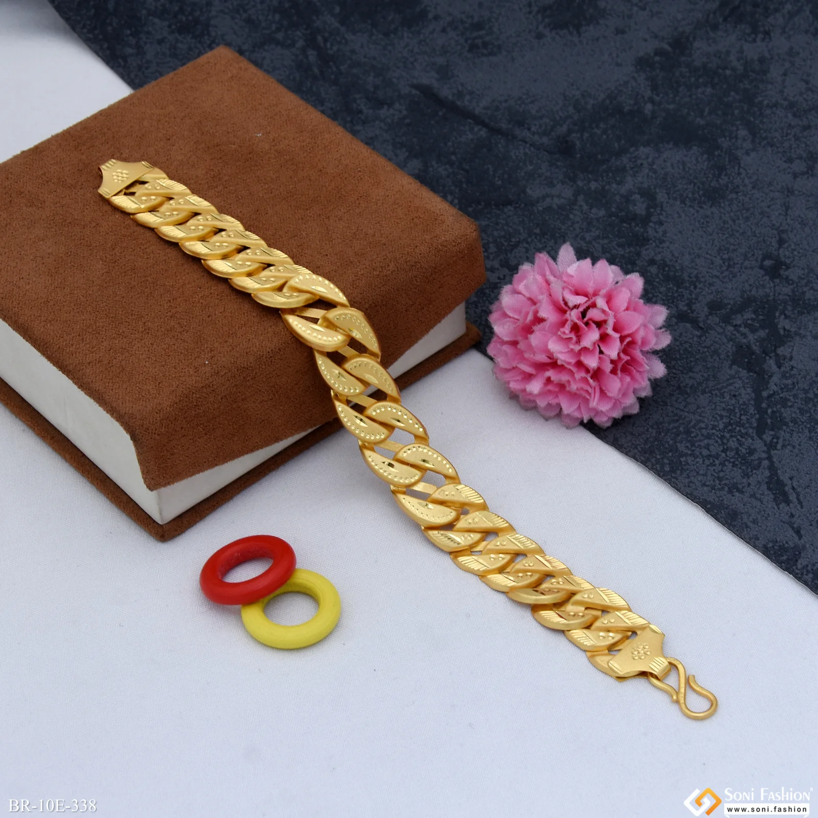 Amazing Design Gold Plated Pokal Bracelet for Men - Style E338 - Image 2