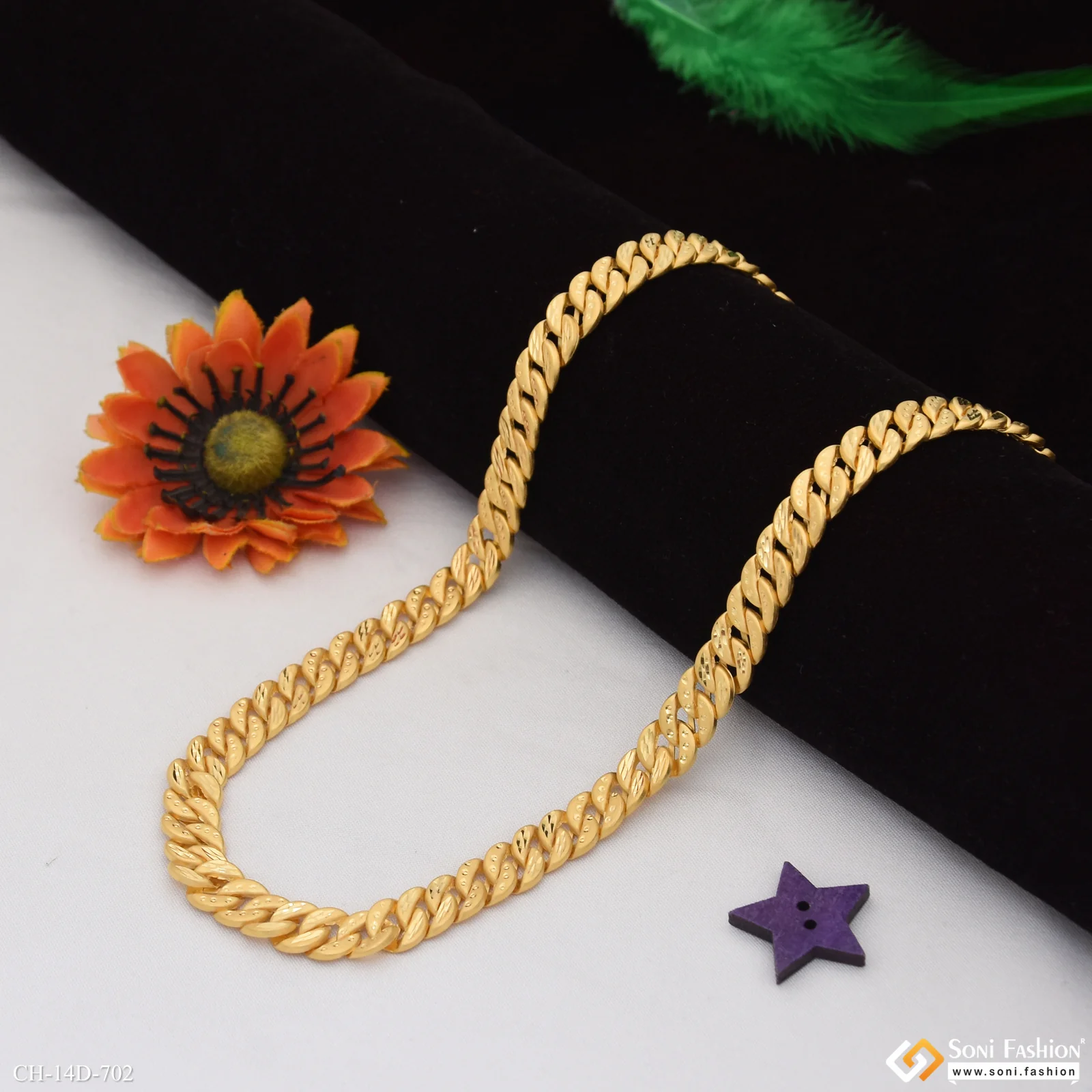 Amazing Design Gold Plated Pokal Chain for Men - Style D702 - Image 3