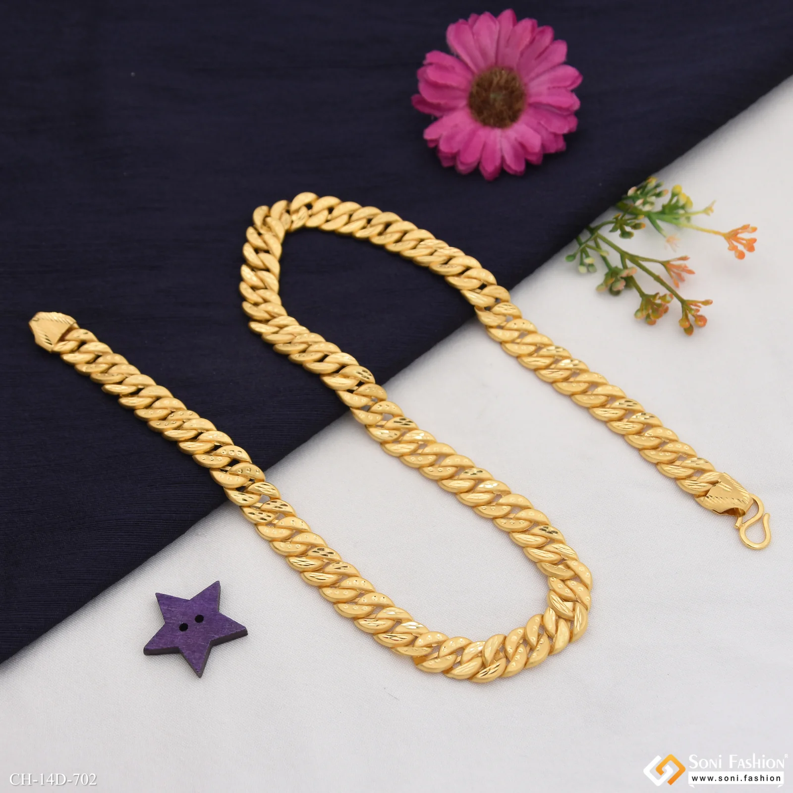 Amazing Design Gold Plated Pokal Chain for Men - Style D702 - Image 4
