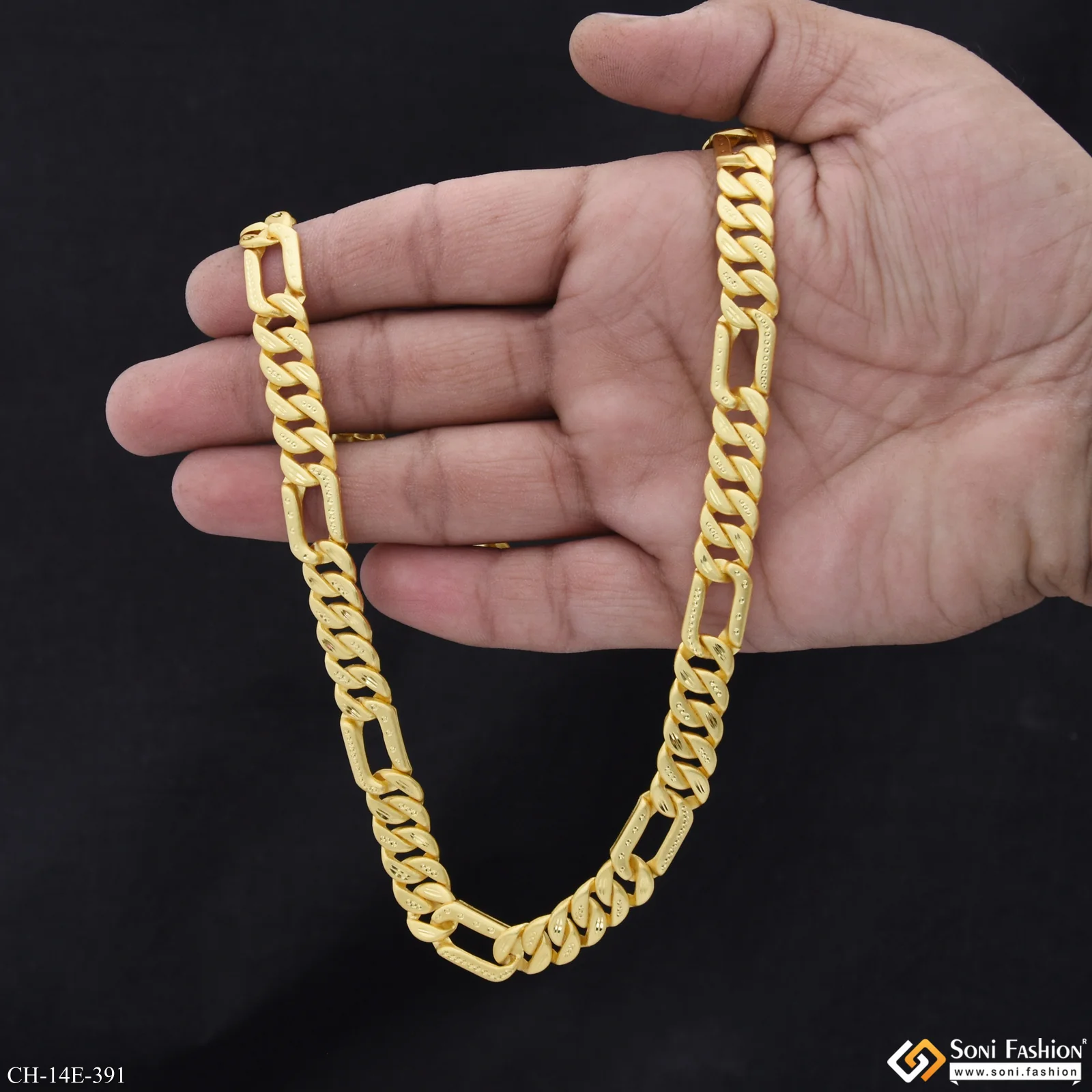 Amazing Design Gold Plated Pokal Chain for Men - Style E391 - Image 4