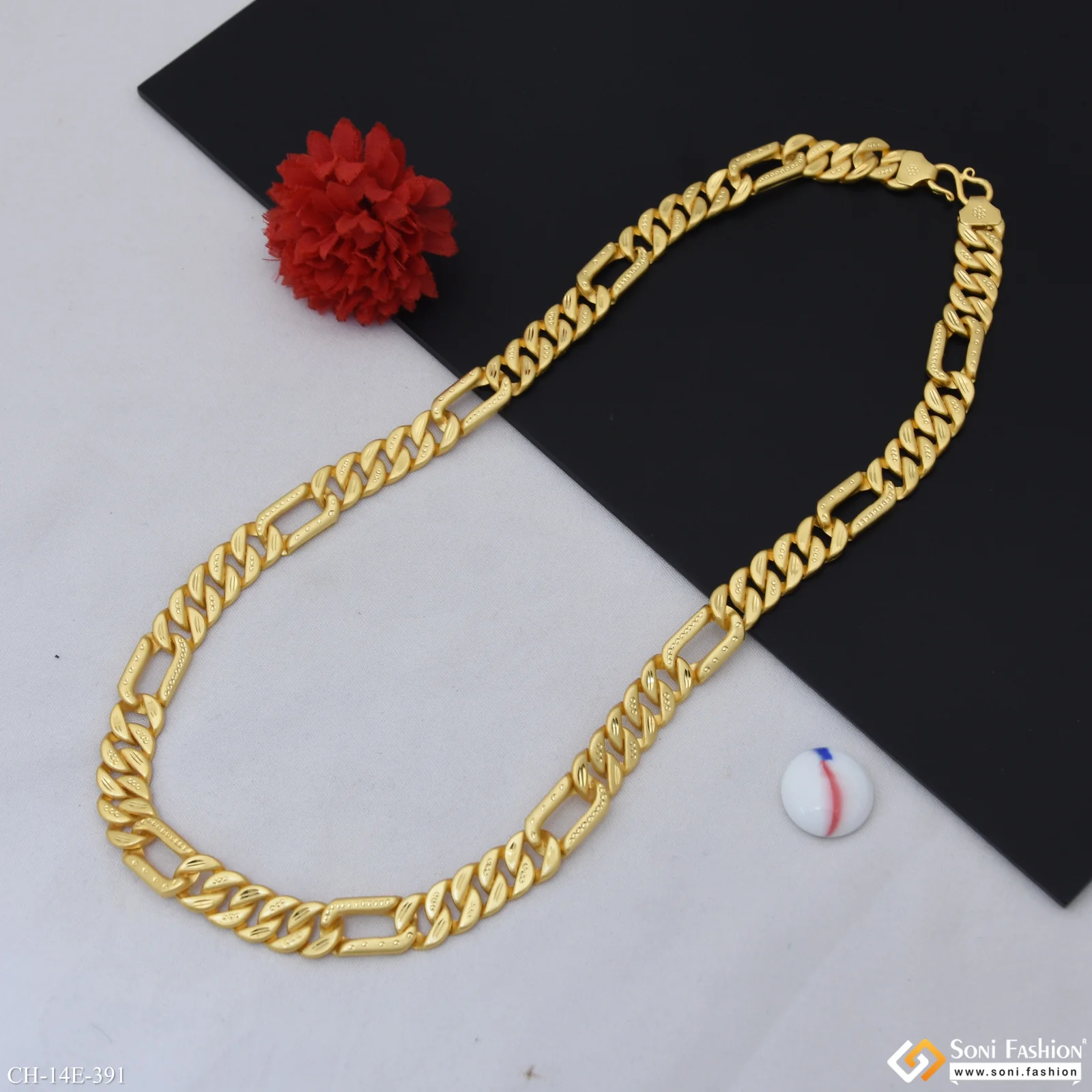 Amazing Design Gold Plated Pokal Chain for Men - Style E391 - Image 6