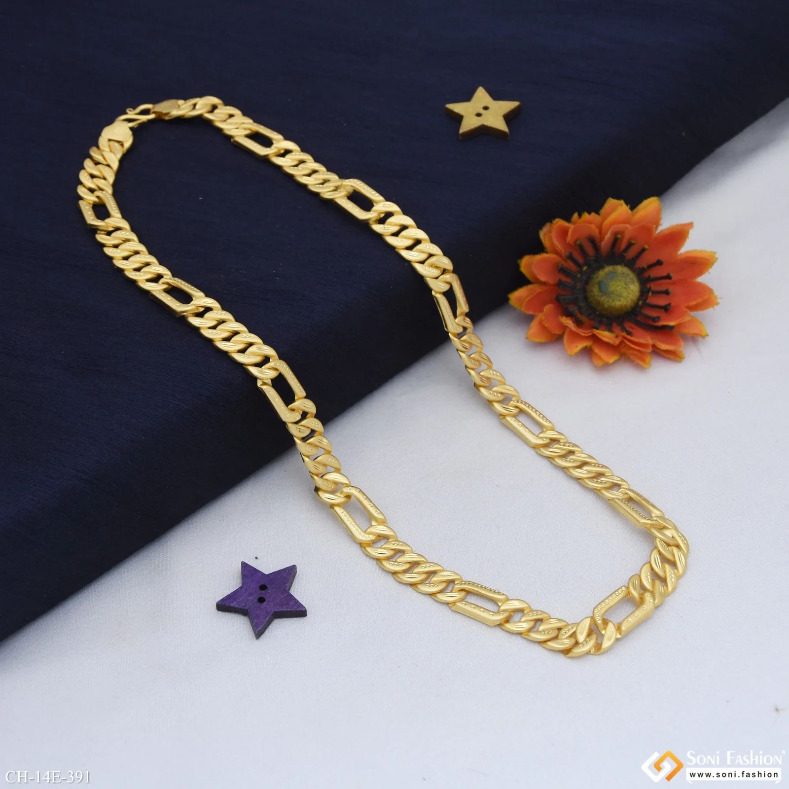 Amazing Design Gold Plated Pokal Chain for Men - Style E391 - Image 7