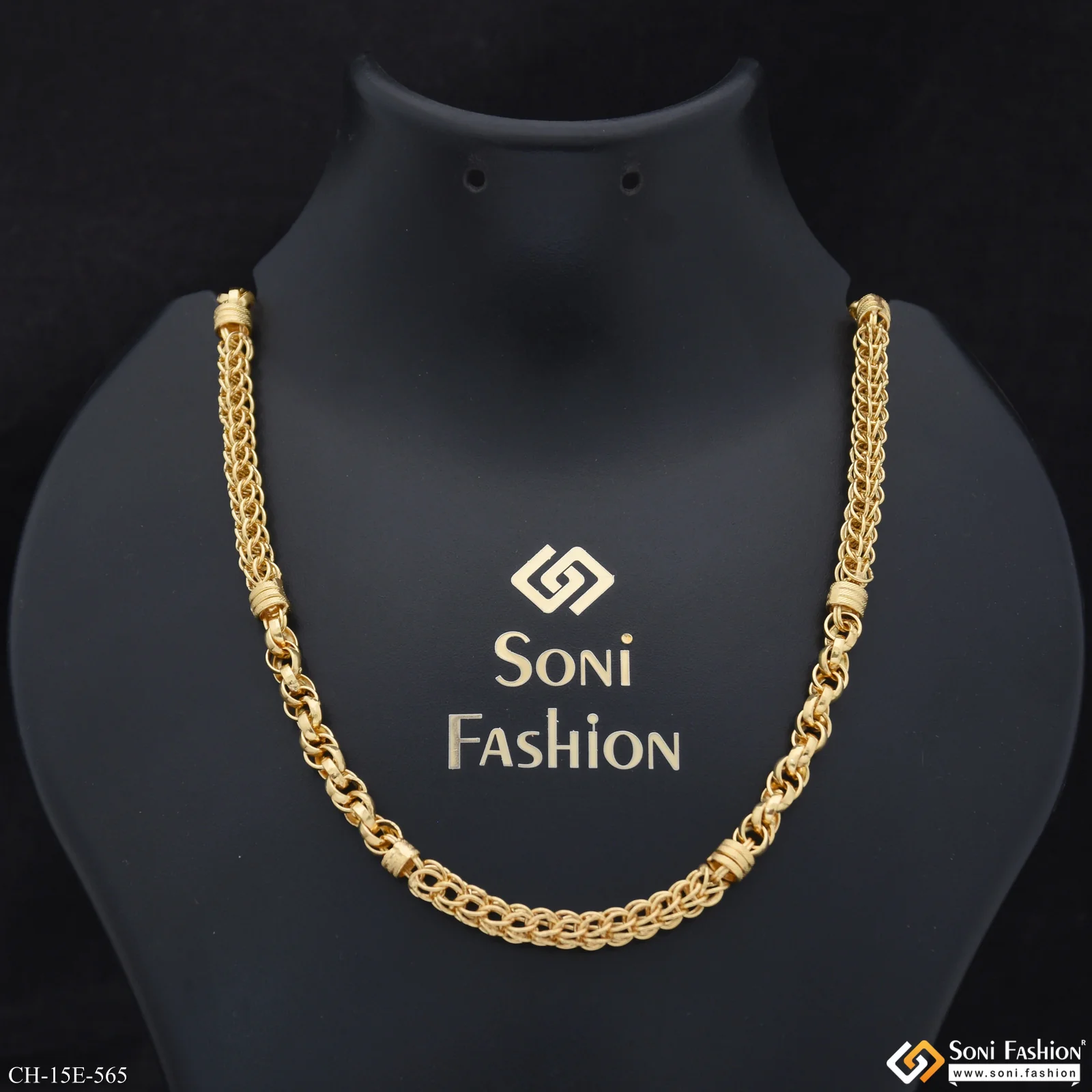 Amazing Design Gold Plated Rajwadi Chain for Men - Style E565