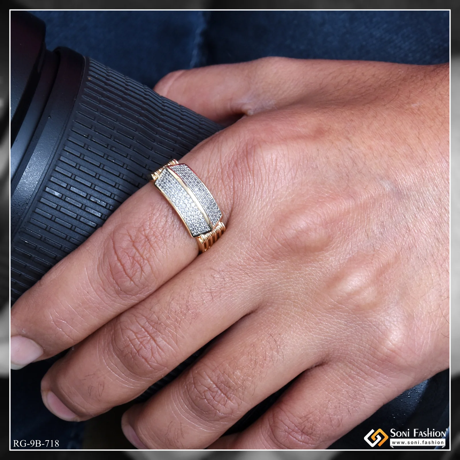 Amazing Design Rose Gold Color Ring for Men - Style B718 - Image 3