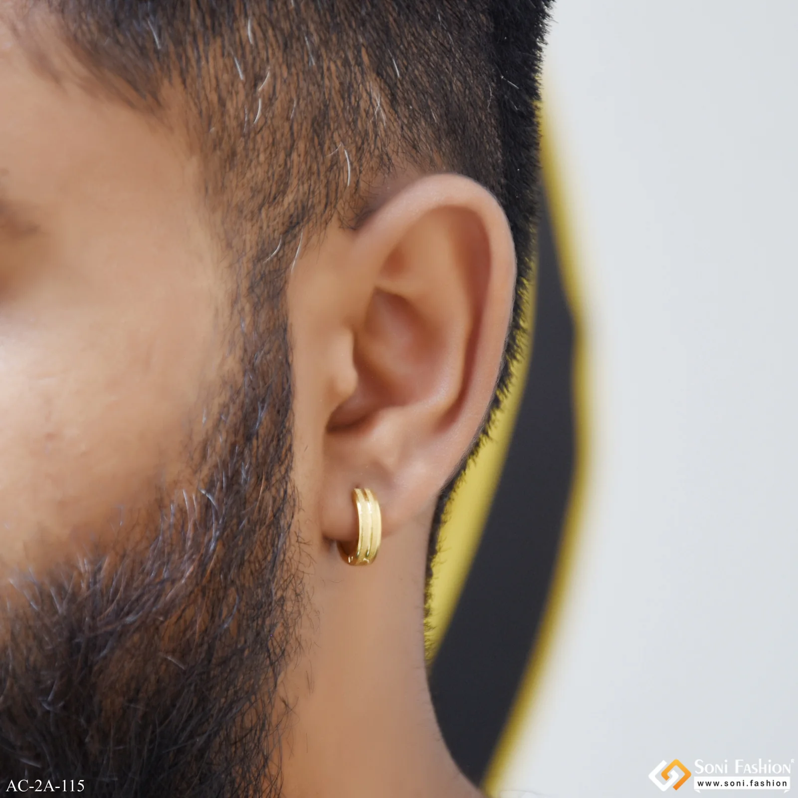 Amazing Design Stainless Steel Stud Earring for Men (2 Pc) - Style A115 - Image 2