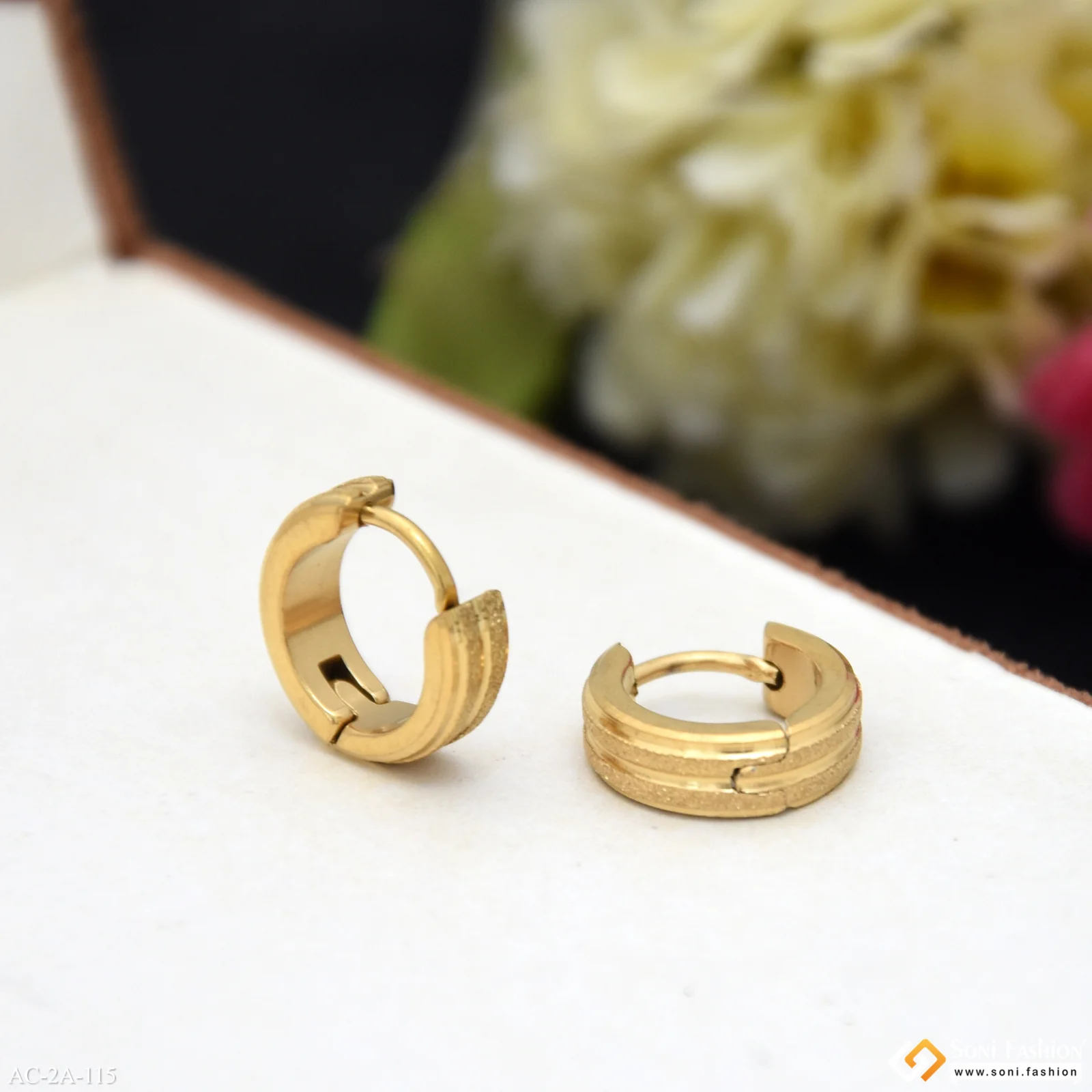 Amazing Design Stainless Steel Stud Earring for Men (2 Pc) - Style A115 - Image 3