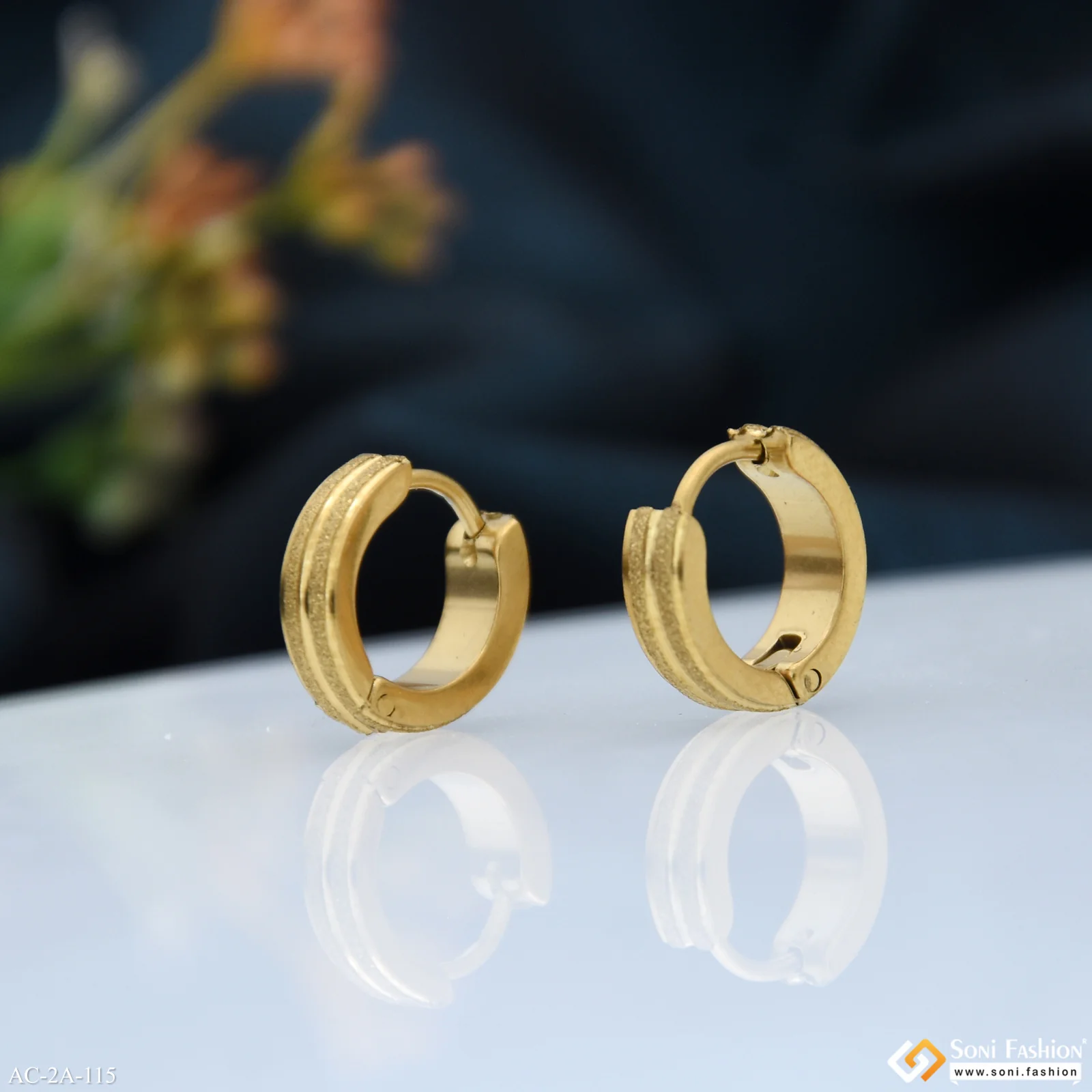 Amazing Design Stainless Steel Stud Earring for Men (2 Pc) - Style A115 - Image 4