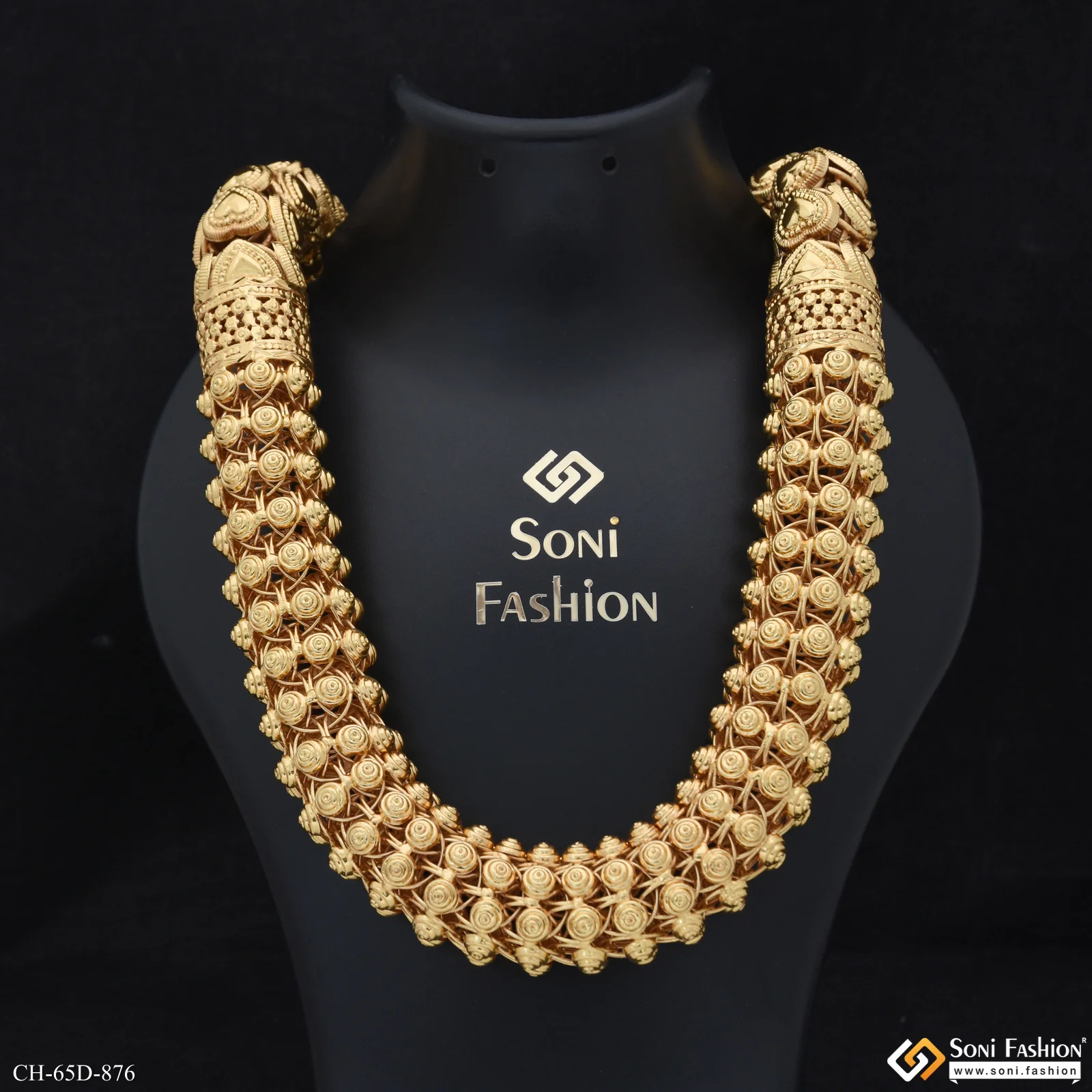 Antique Design Gold Plated Rajwadi Chain for Men - Style D876 - Image 6