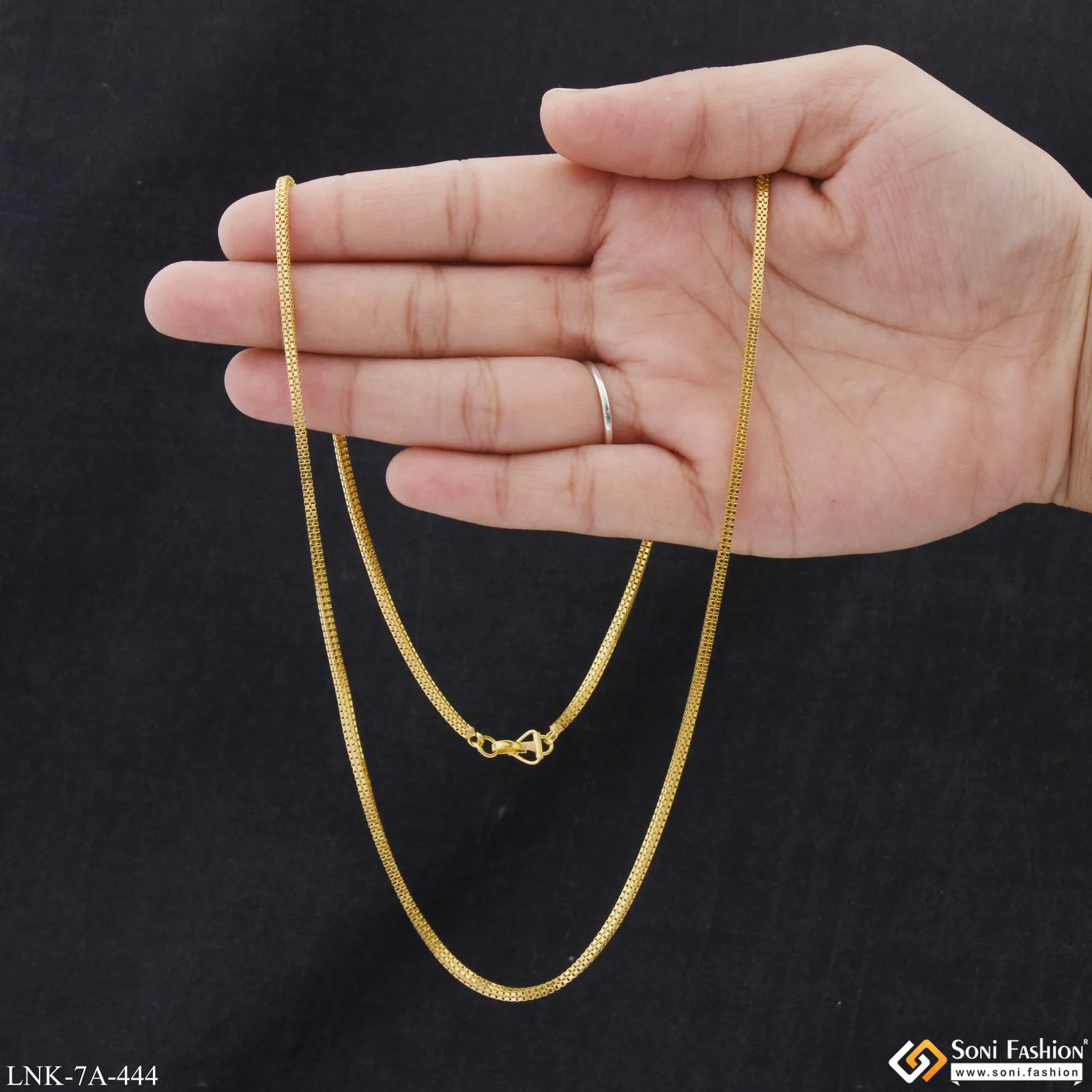Artisanal Design Decorative Design Gold Plated Chain for Lady - Style A444 - Image 7
