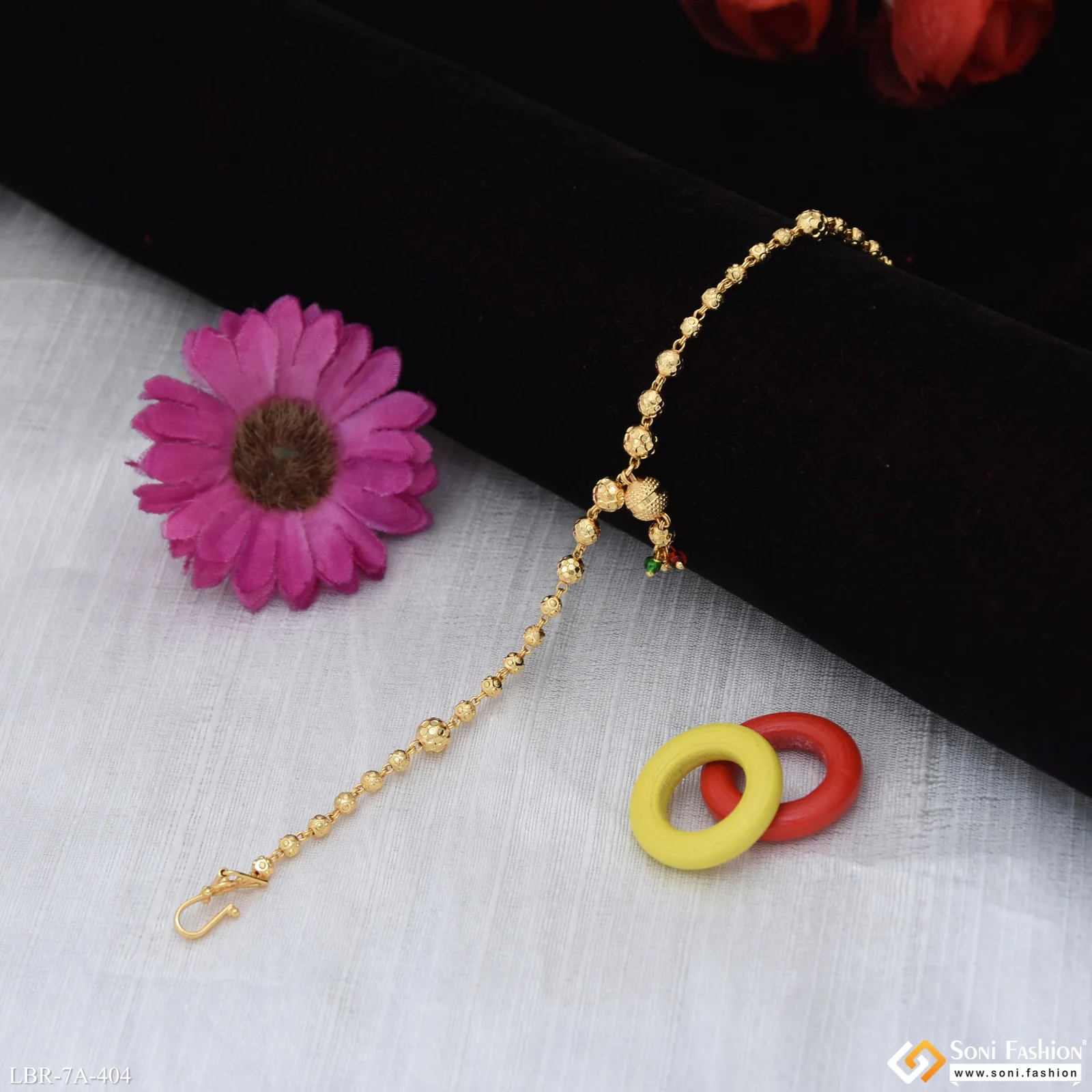 Artisanal Design Gold Plated Bracelet for Ladies - Style A404 - Image 2