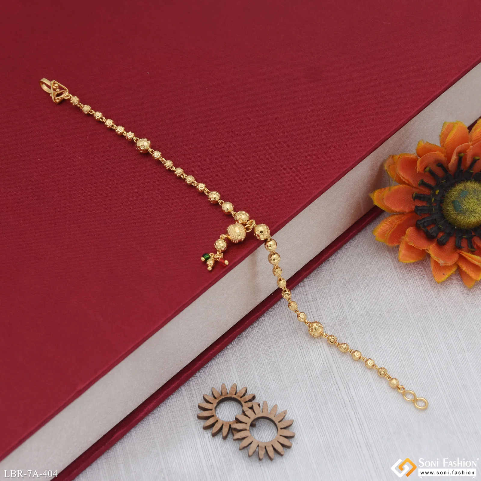 Artisanal Design Gold Plated Bracelet for Ladies - Style A404 - Image 3