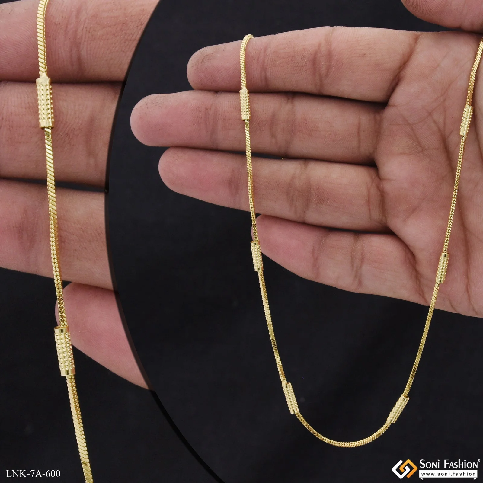 Artisanal Design Gold Plated Chain for Ladies - Style A600 - Image 2