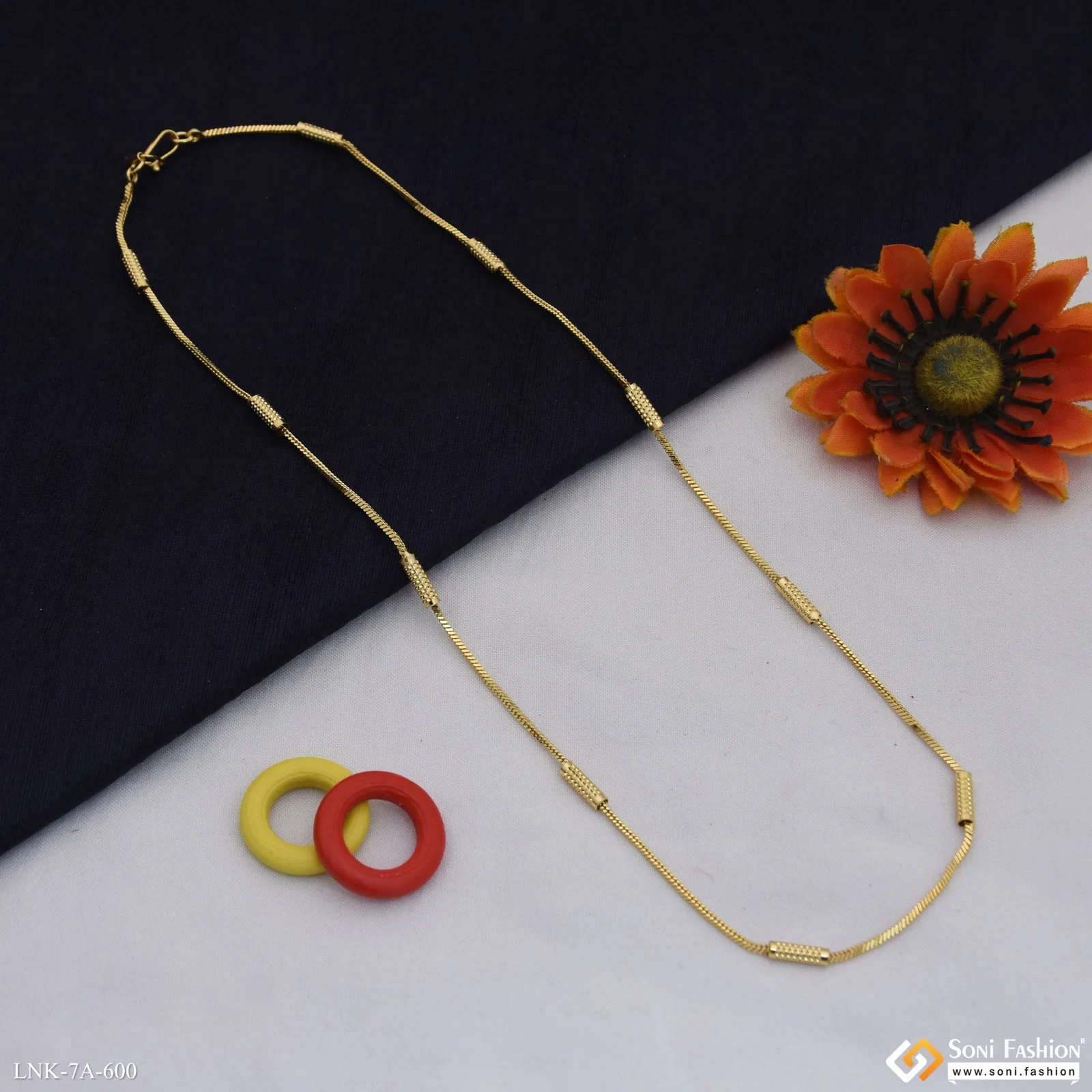 Artisanal Design Gold Plated Chain for Ladies - Style A600 - Image 5