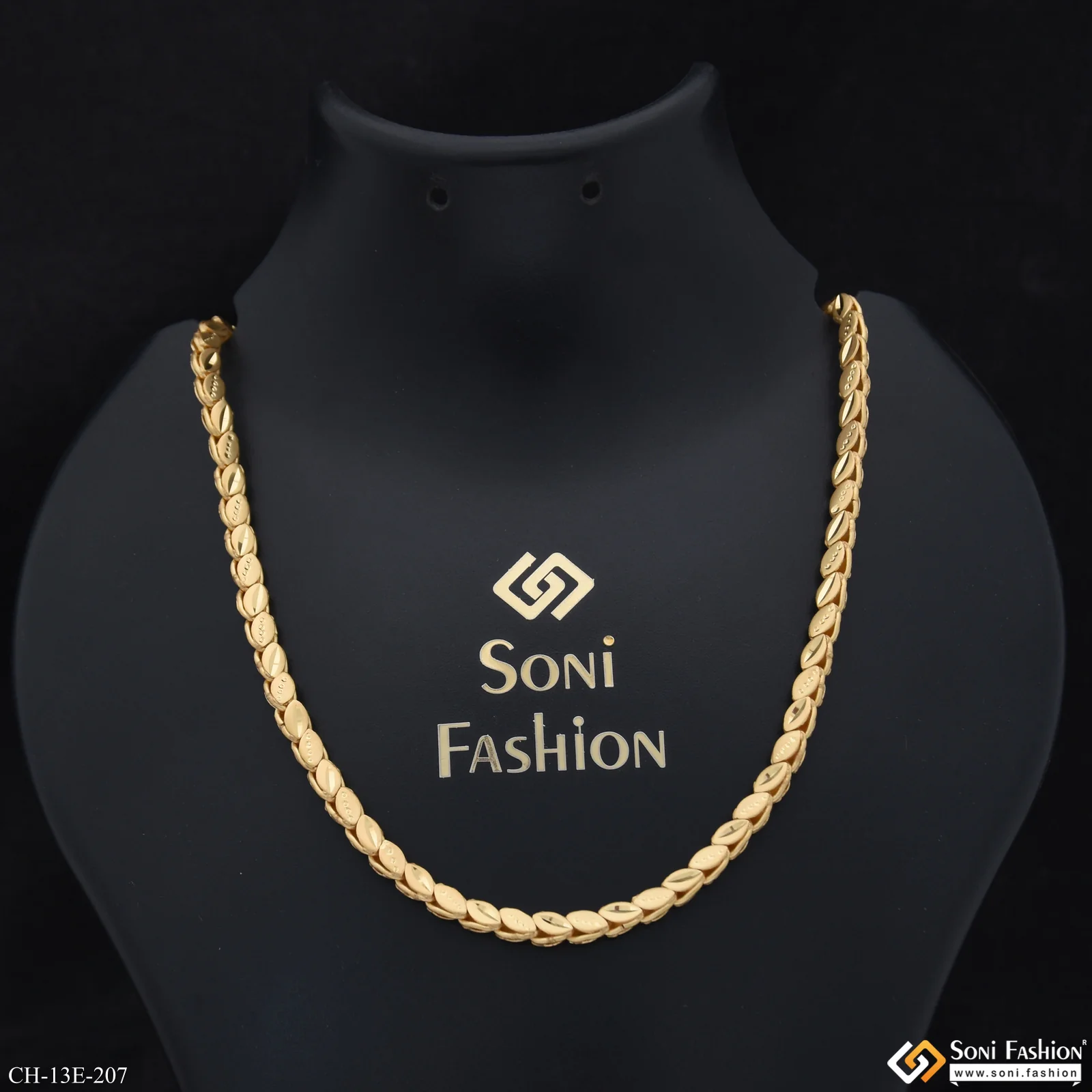 Artisanal Design Gold Plated Chain for Men - Style E207