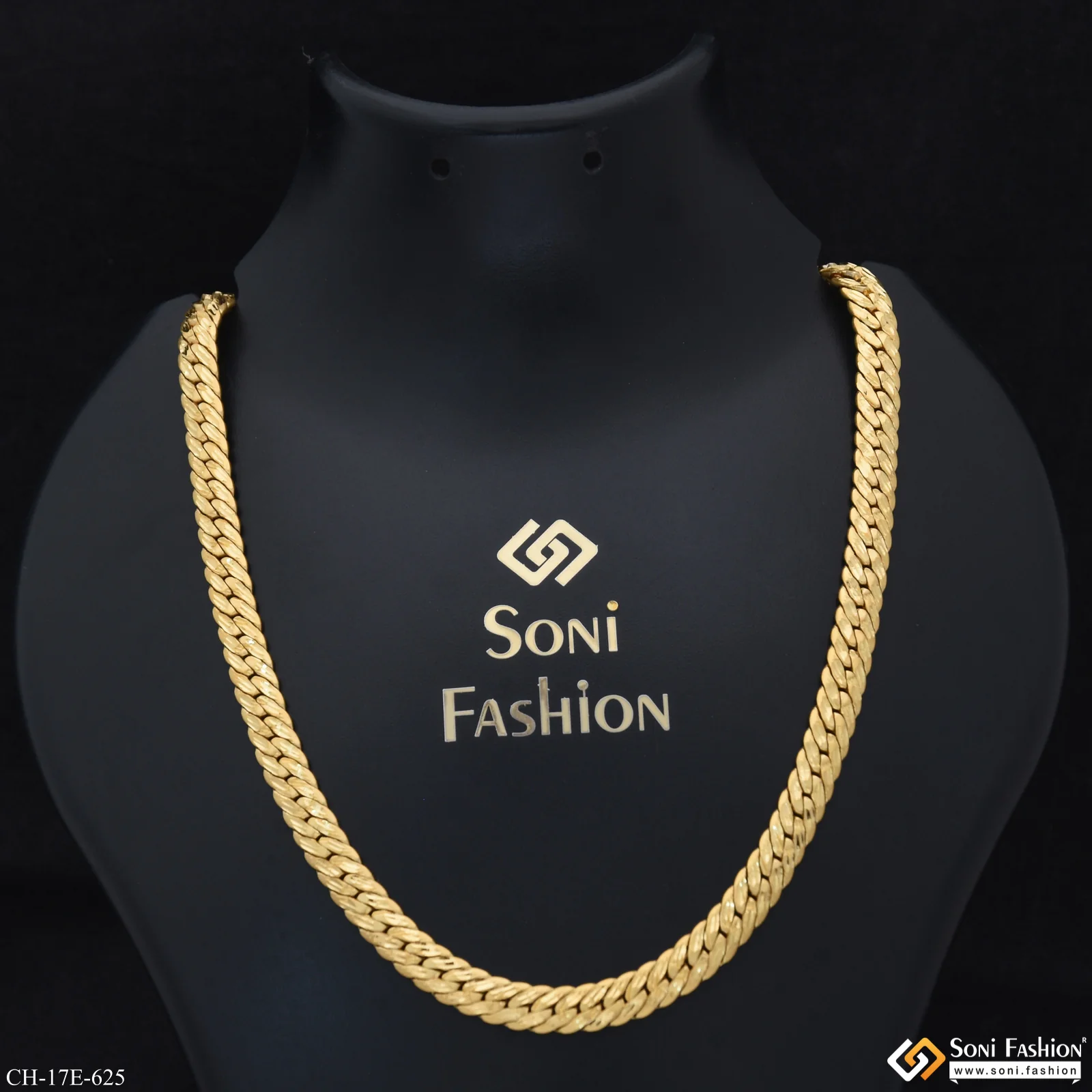 Artisanal Design Gold Plated Chain for Men - Style E625