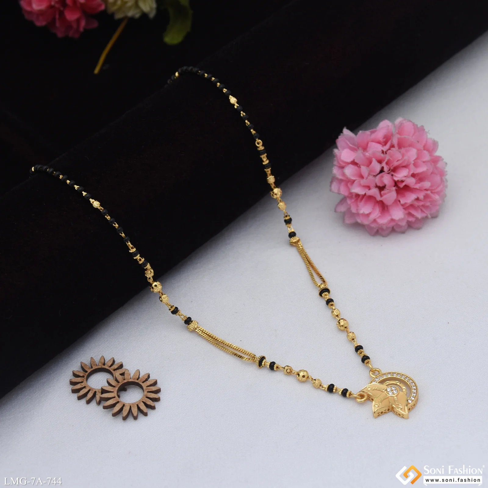 Artisanal Design Gold Plated Mangalsutra for Women - Style A744 - Image 4