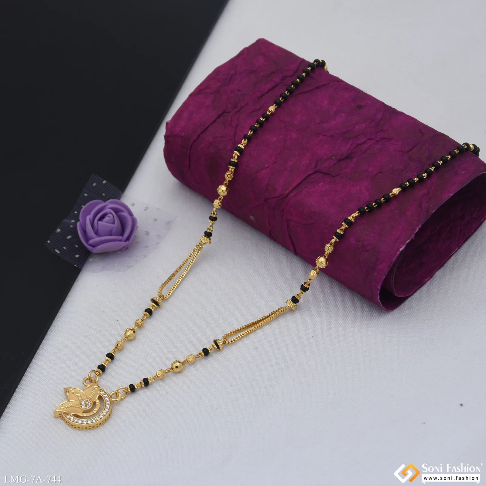 Artisanal Design Gold Plated Mangalsutra for Women - Style A744 - Image 5