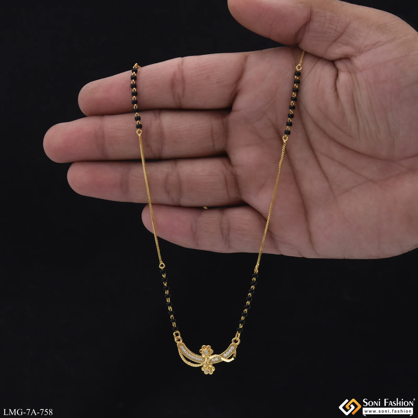 Artisanal Design Gold Plated Mangalsutra for Women - Style A758 - Image 2