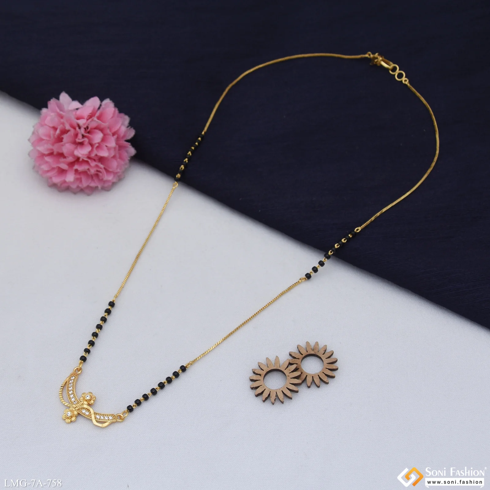 Artisanal Design Gold Plated Mangalsutra for Women - Style A758 - Image 3