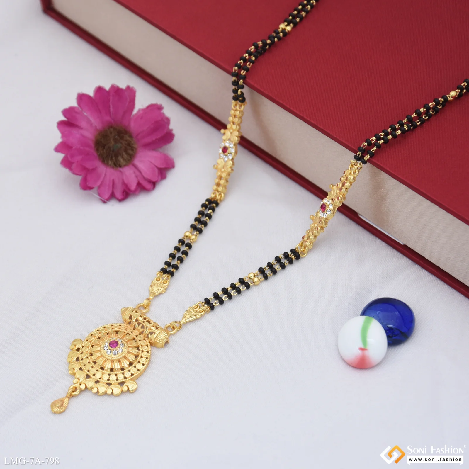Artisanal Design Gold Plated Mangalsutra for Women - Style A798 - Image 5