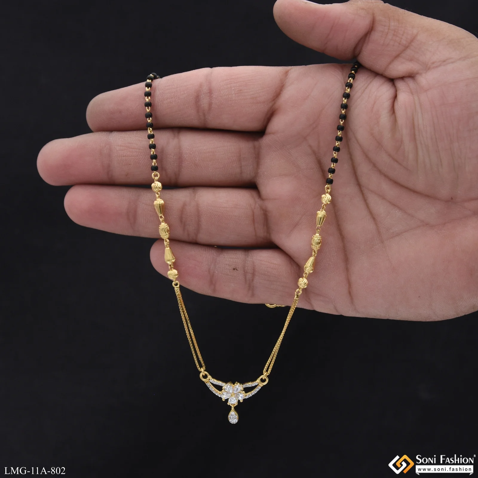 Artisanal Design Gold Plated Mangalsutra for Women - Style A802 - Image 2