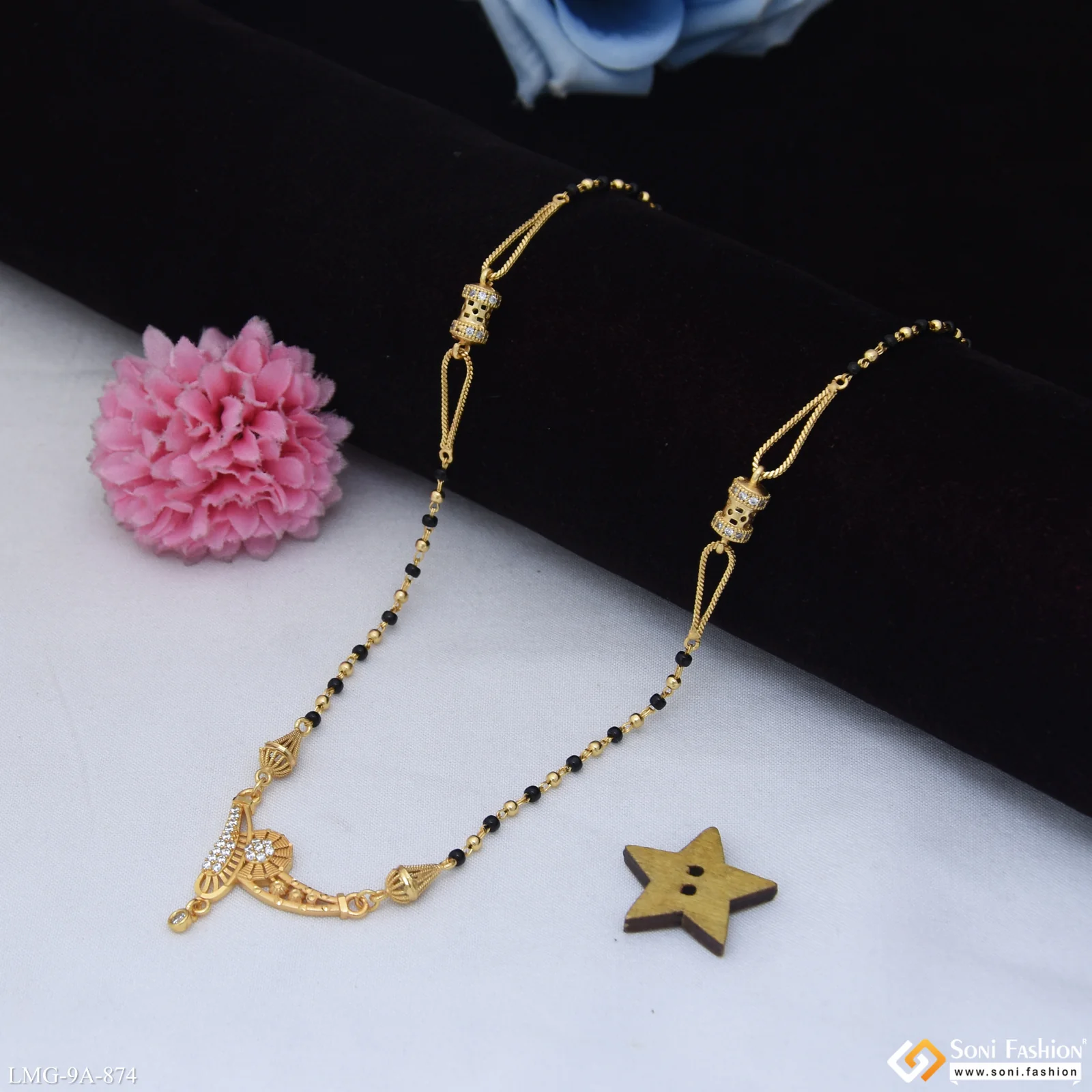 Artisanal Design Gold Plated Mangalsutra for Women - Style A874 - Image 3