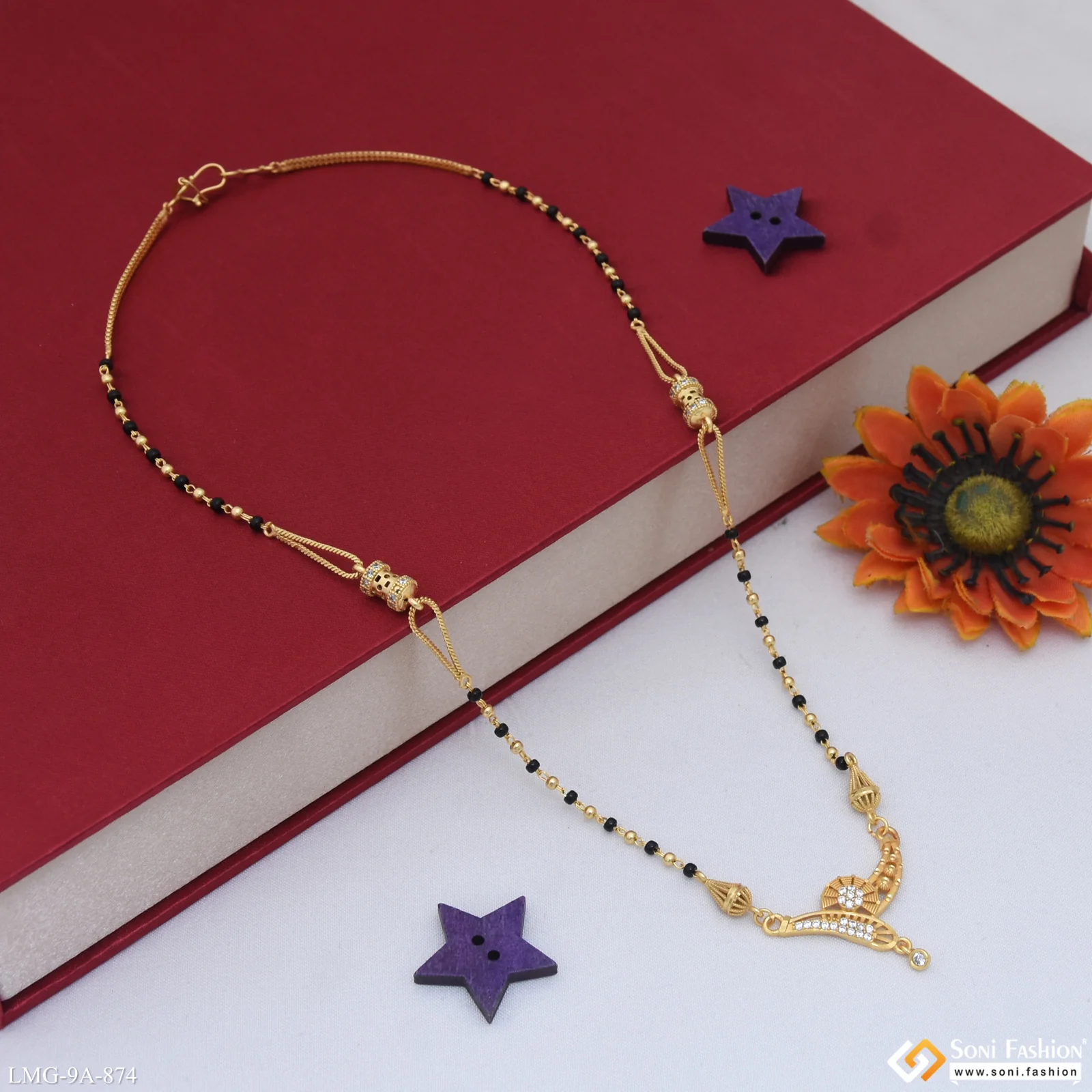 Artisanal Design Gold Plated Mangalsutra for Women - Style A874 - Image 4