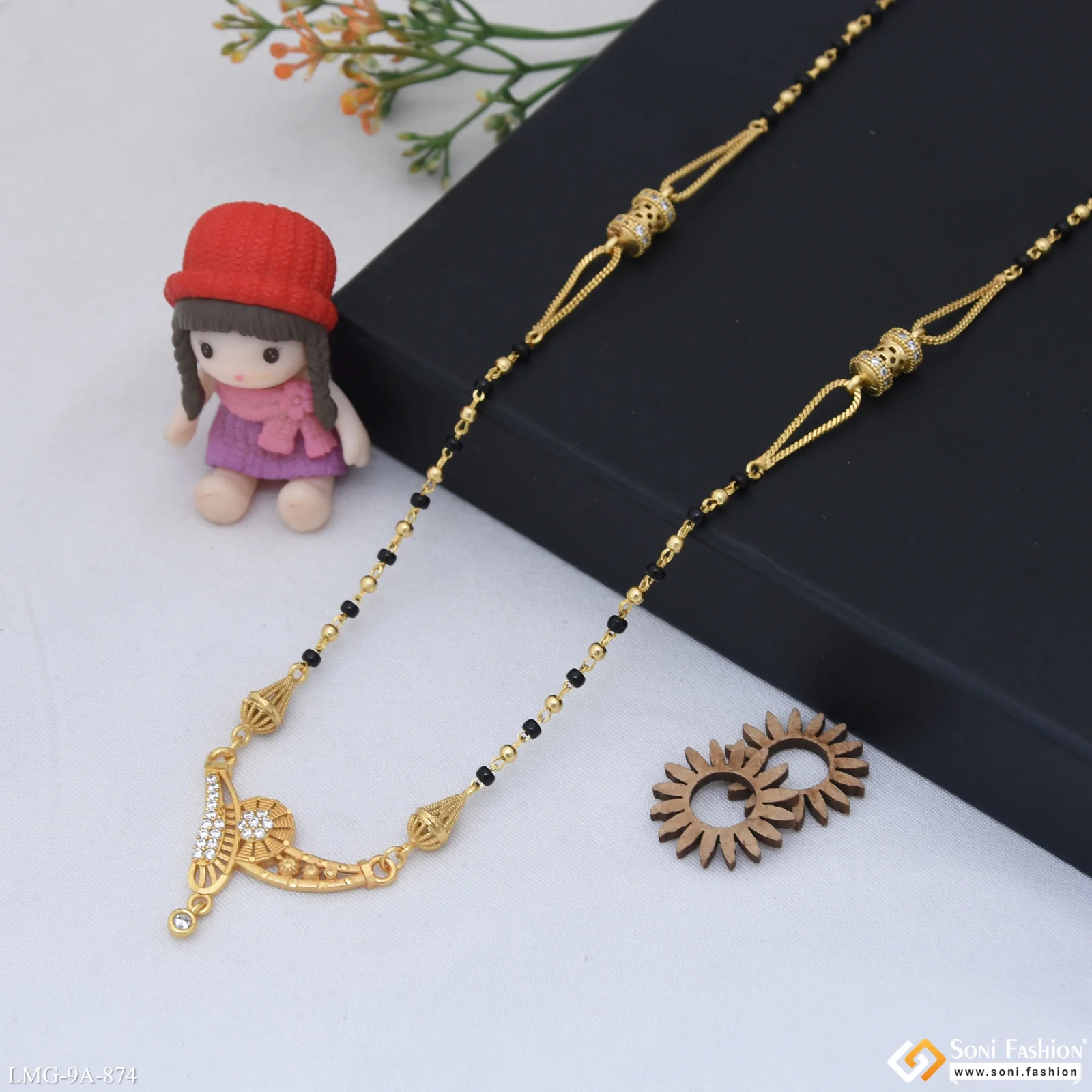 Artisanal Design Gold Plated Mangalsutra for Women - Style A874 - Image 5