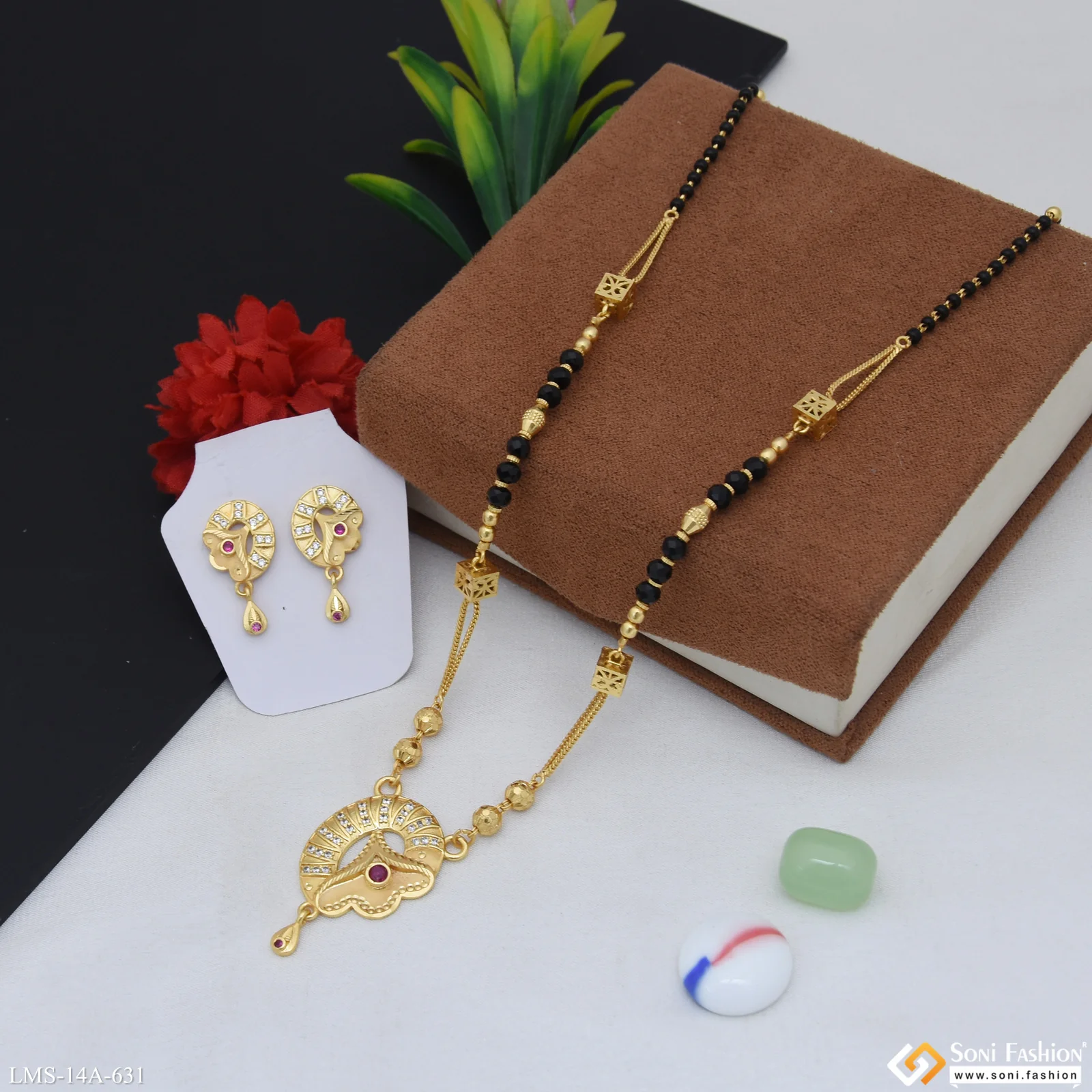 Artisanal Design Gold Plated Mangalsutra Set for Women - Style A631 - Image 5