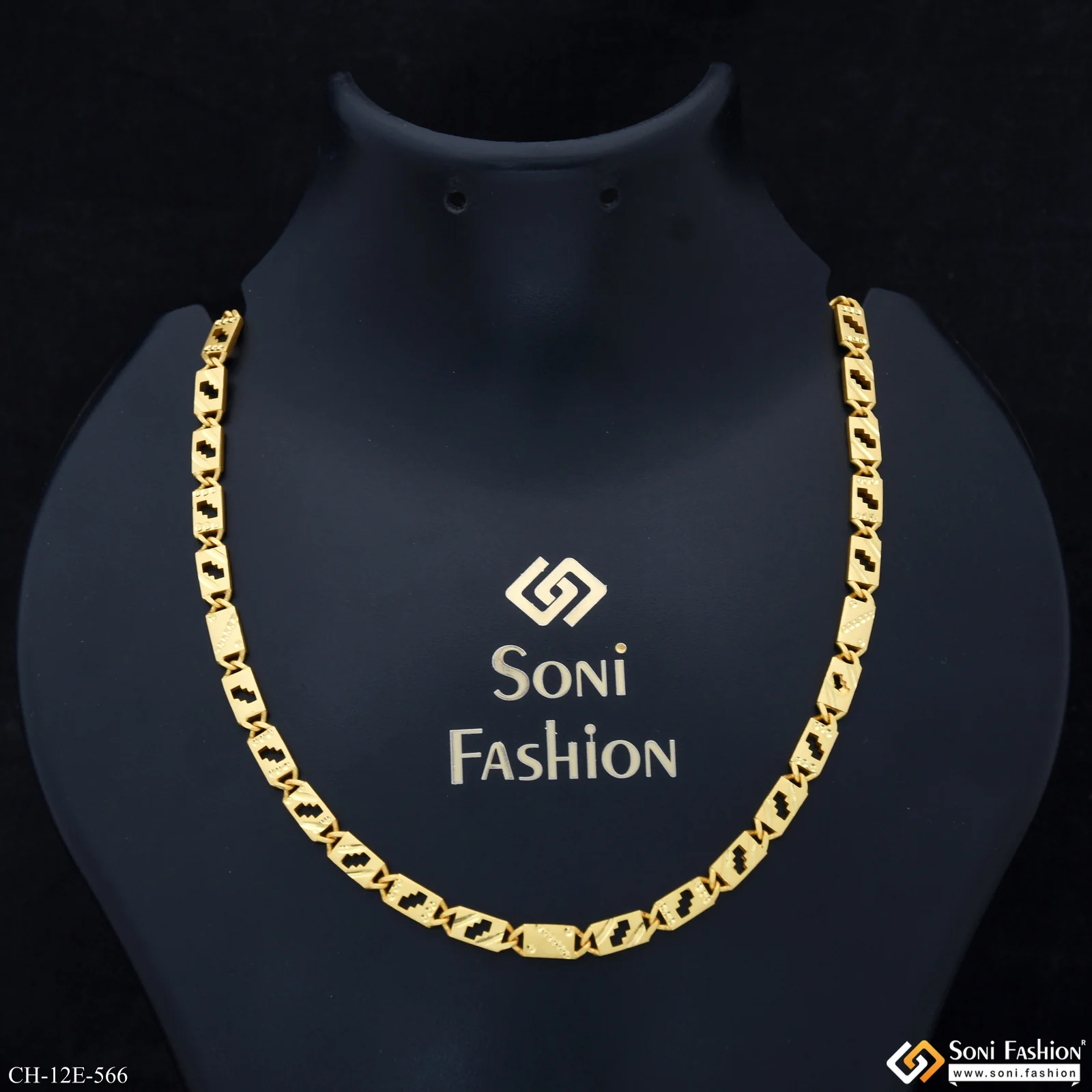 Artisanal Design Gold Plated Nawabi Chain for Men - Style E566