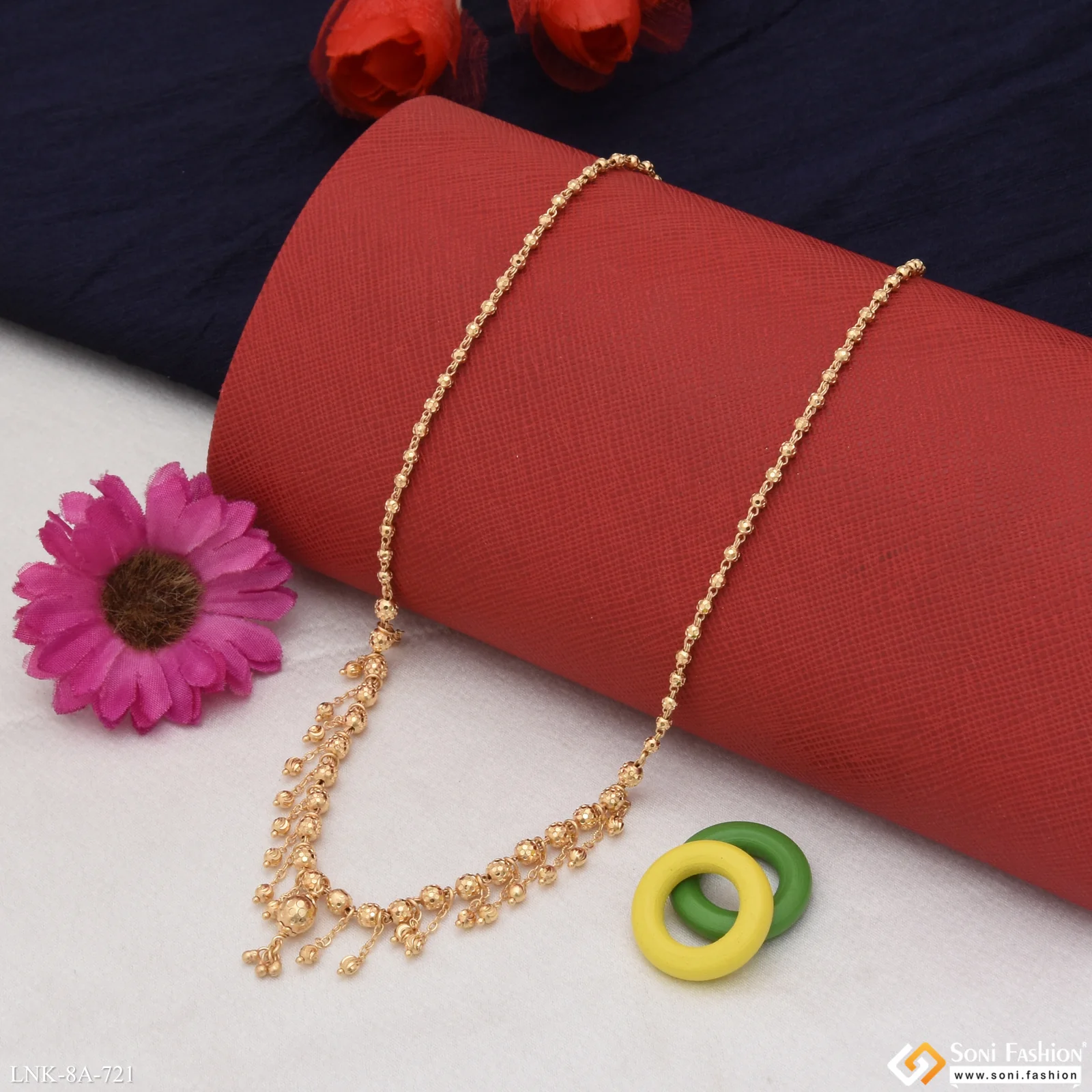 Artisanal Design Gold Plated Necklace for Ladies - Style A721 - Image 2