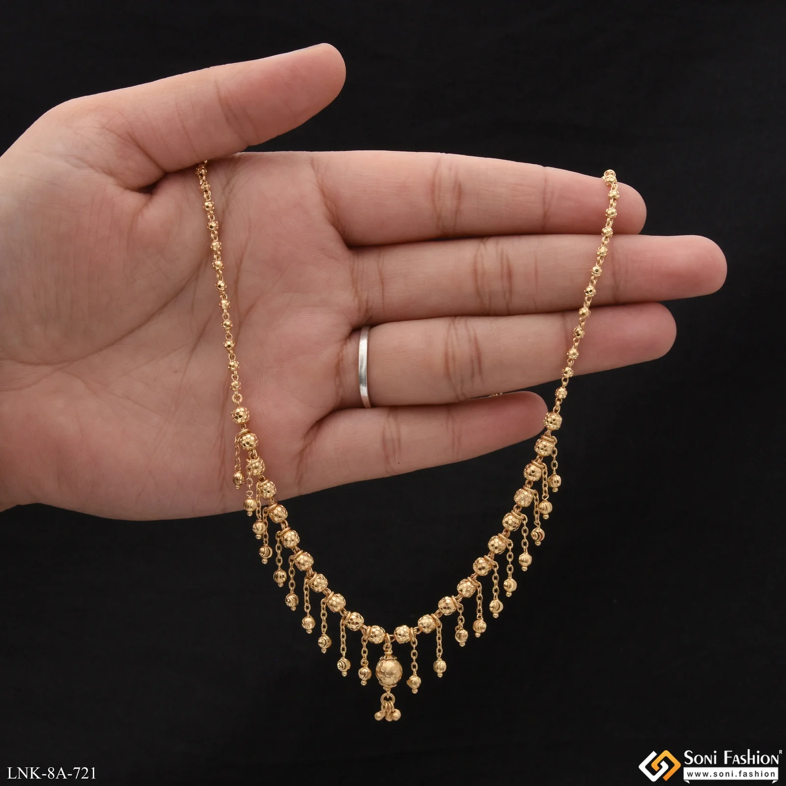 Artisanal Design Gold Plated Necklace for Ladies - Style A721 - Image 4