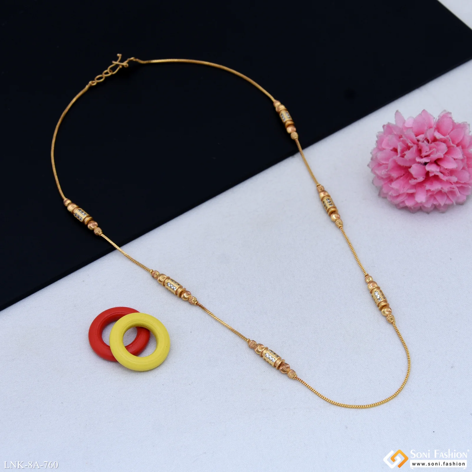 Artisanal Design Gold Plated Necklace for Ladies - Style A760 - Image 4