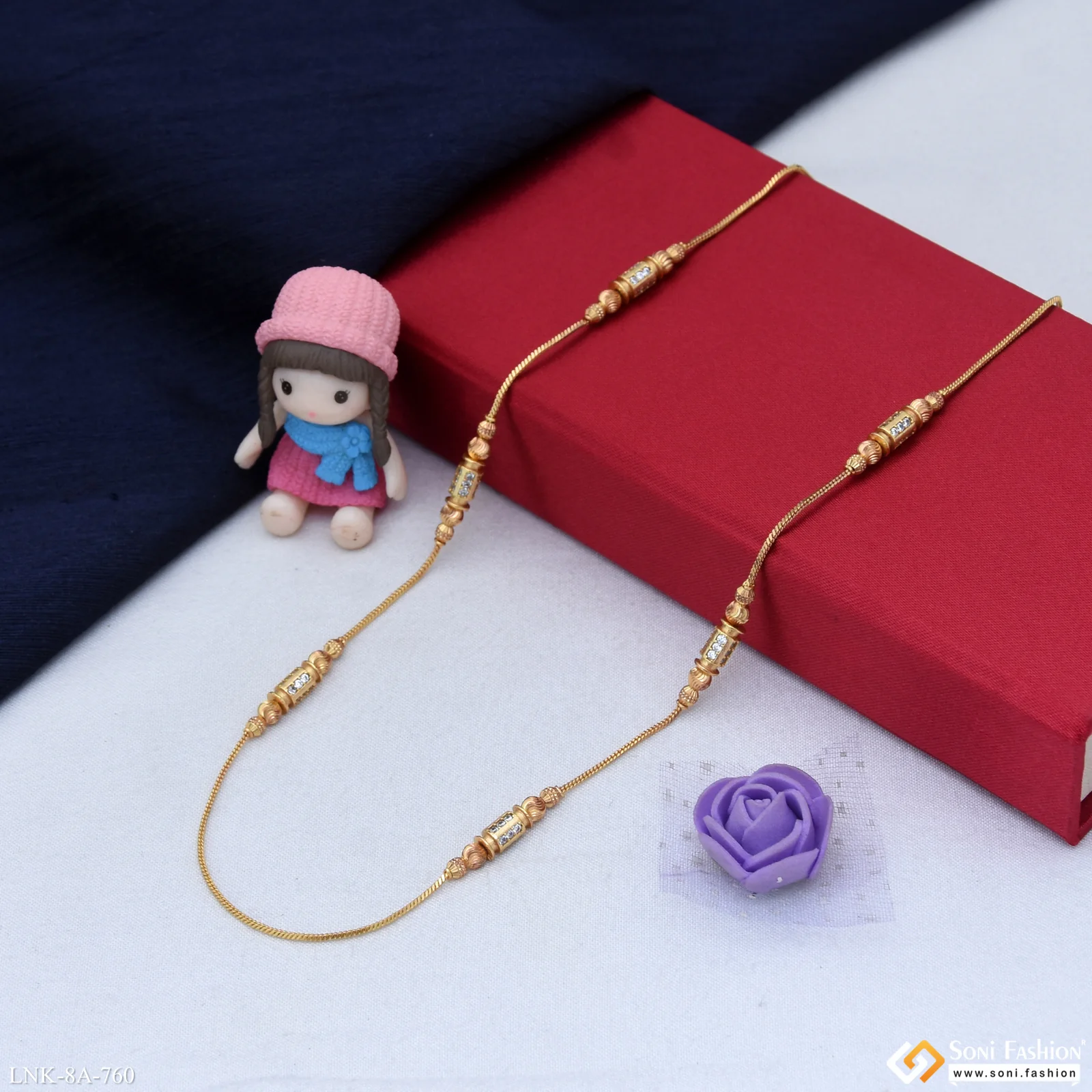Artisanal Design Gold Plated Necklace for Ladies - Style A760 - Image 5