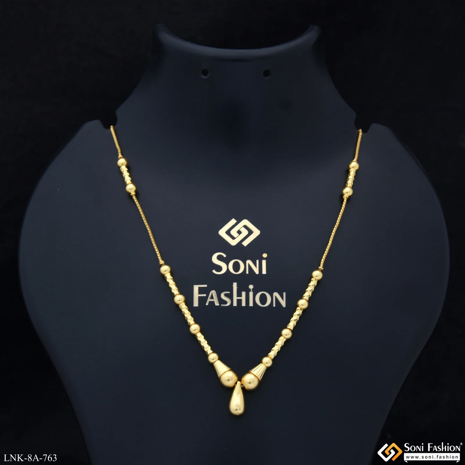 Artisanal Design Gold Plated Necklace for Ladies - Style A763
