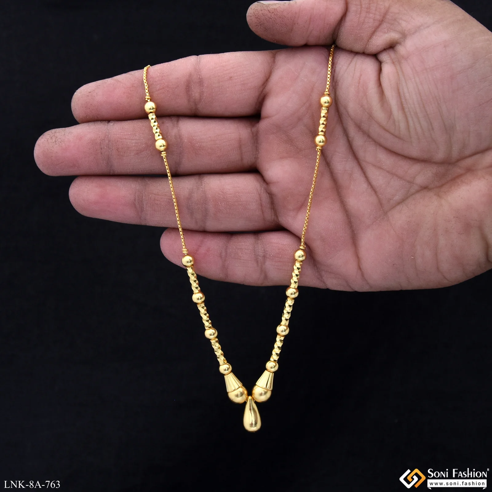 Artisanal Design Gold Plated Necklace for Ladies - Style A763 - Image 2